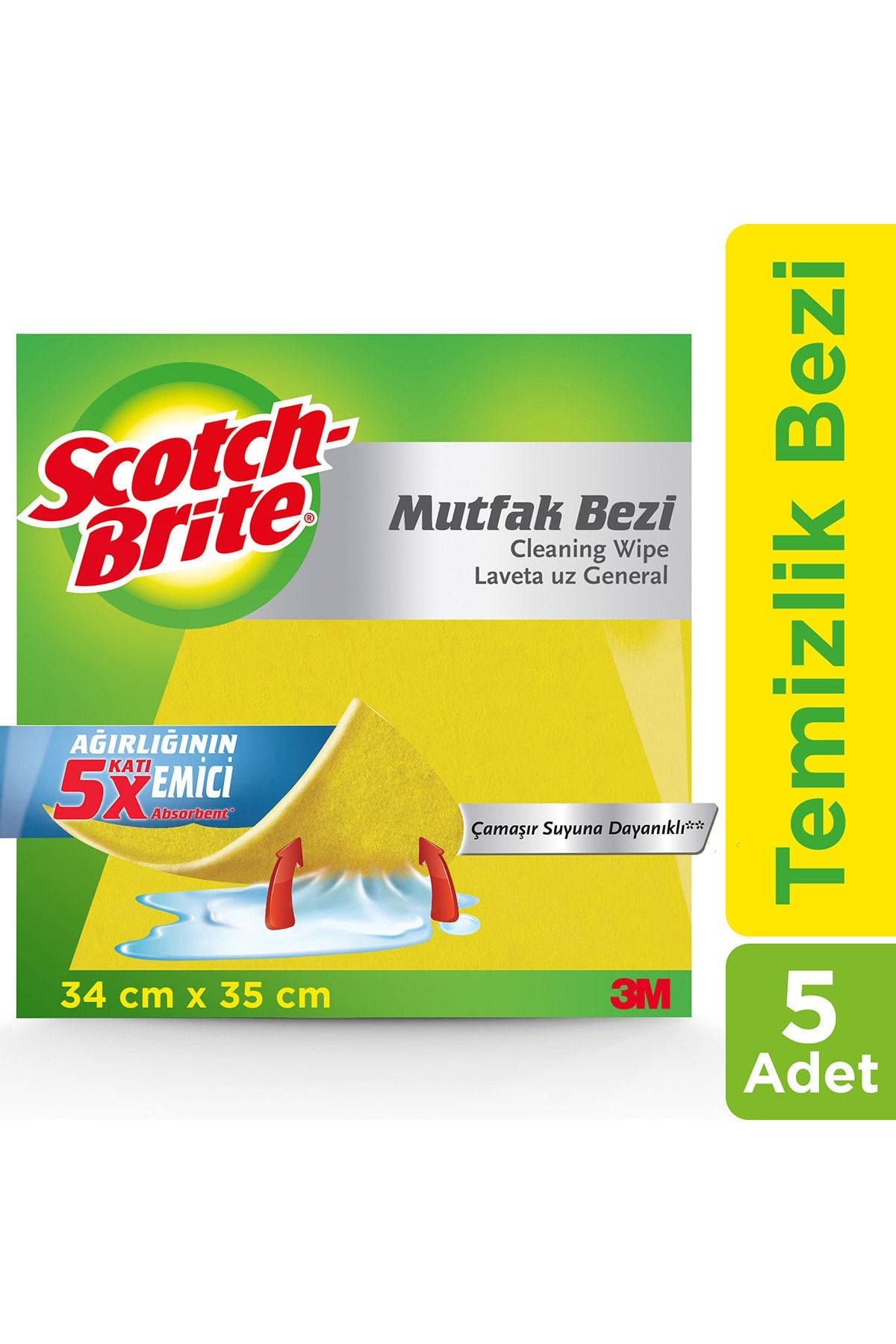 3M Scotch Brite Mutfak Bezi 5'li