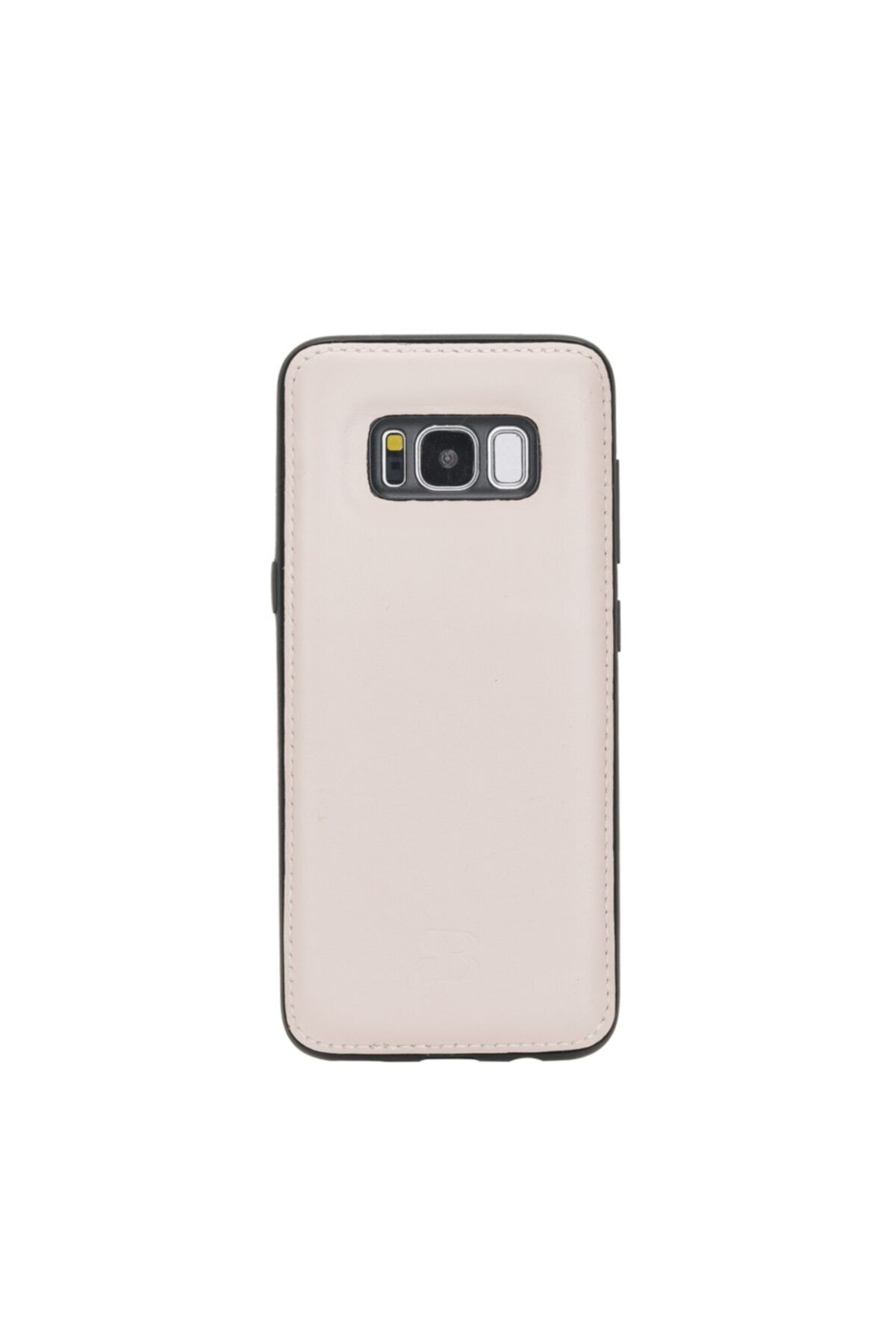Burkley Samsung Galaxy S8 Plus Uyumlu Açık Pembe Deri Arka Telefon Kılıfı