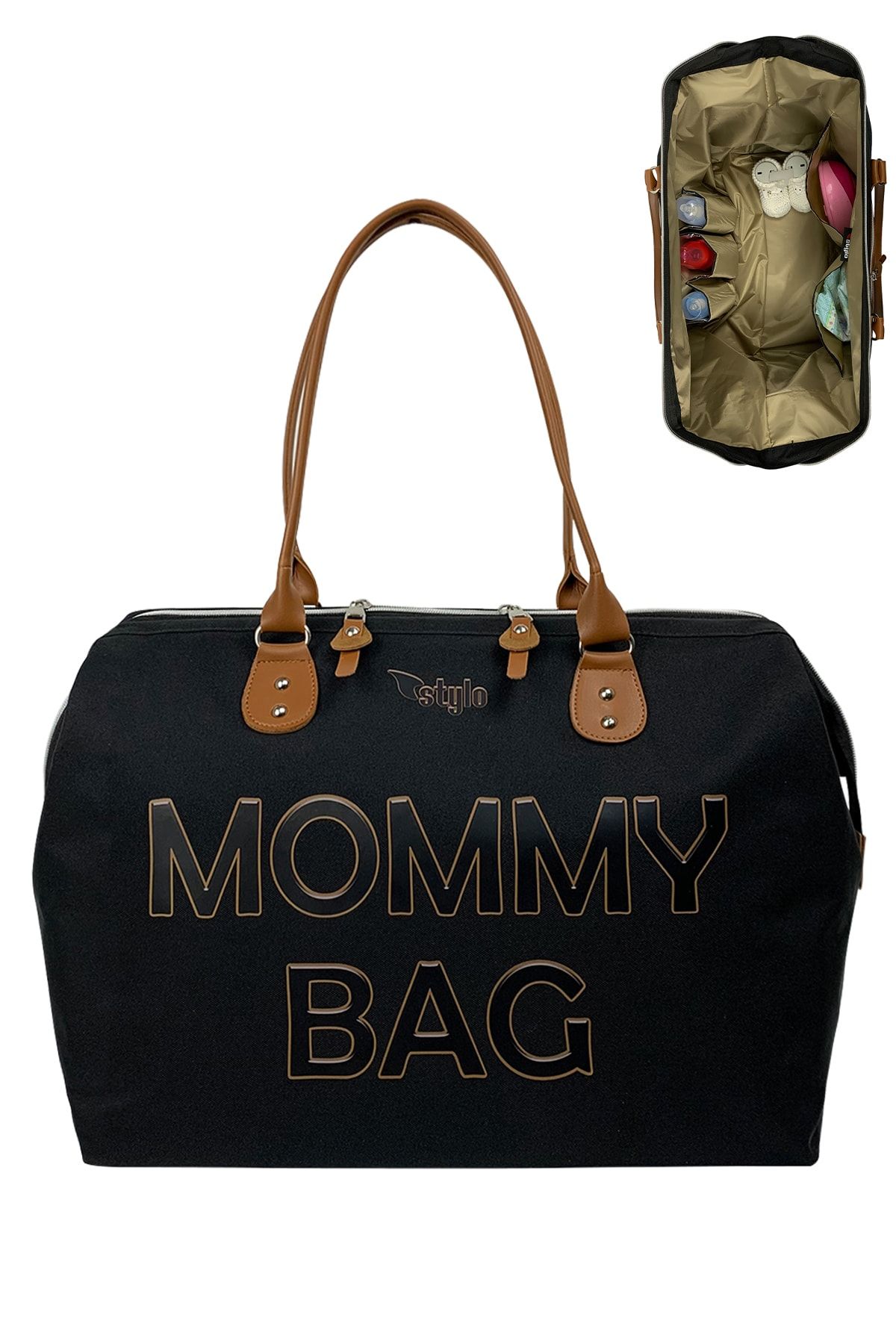 Stylo Mommy Bag 3d Anne Bebek Bakım Çantası - Siyah