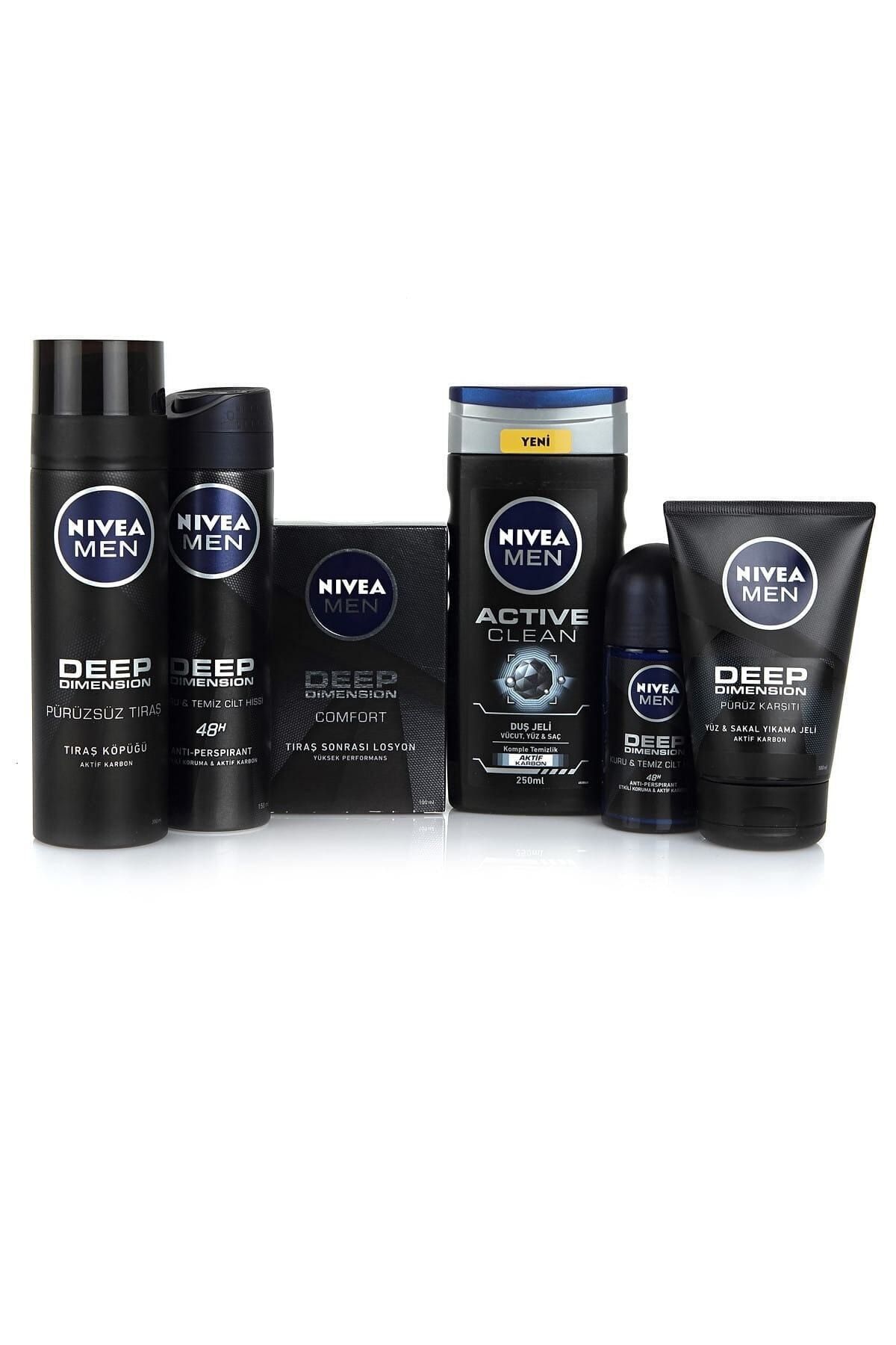 NIVEA Men Deep Premium Erkek Cilt Bakım - Özel Kutulu Damat Çeyiz Seti