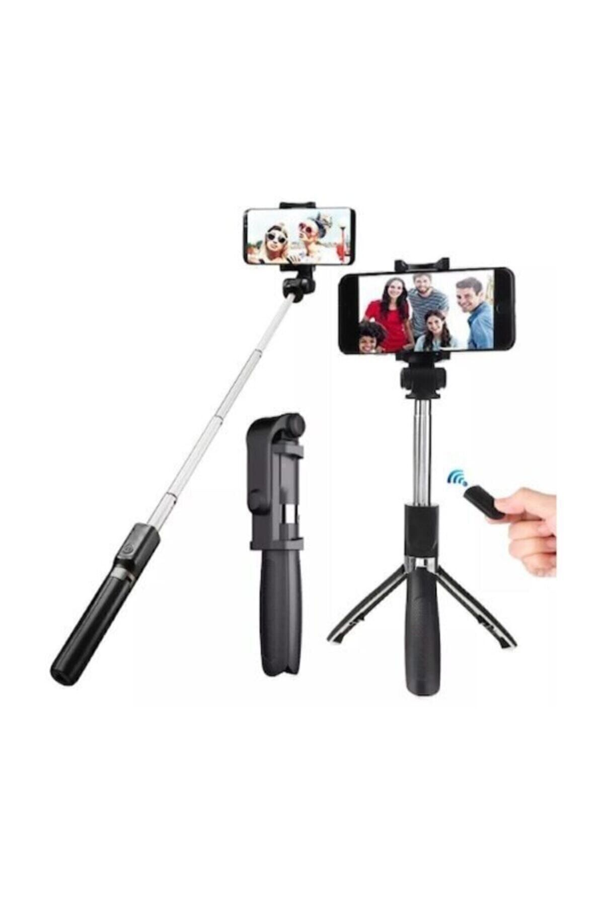 Teknoloji Gelsin Teknolojigelsin Bluetooth Kumandalı Selfie Çubuğu Tripod Olma Özellikli Selfie Çubuğu