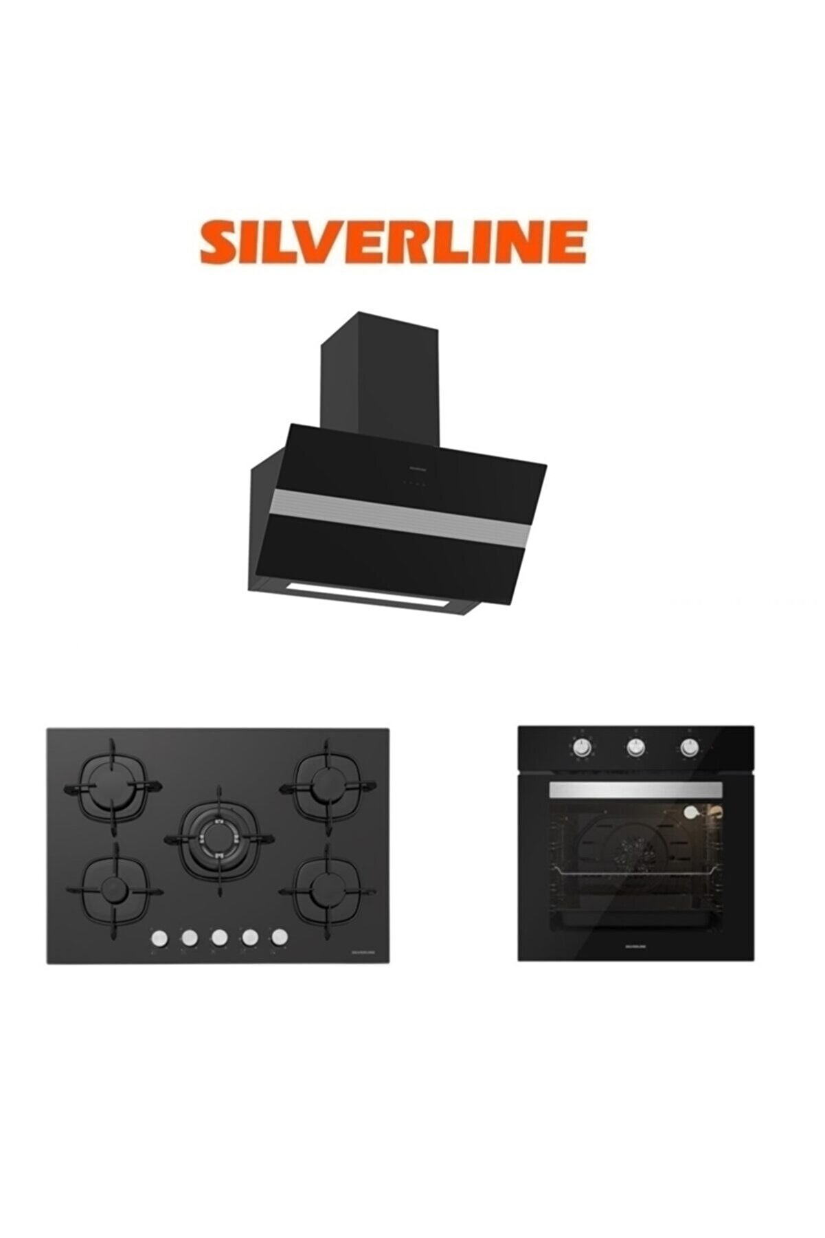 Siyah Cam Ankastre Set (3472 Bold 60115cs5365b01115bo6503b01)