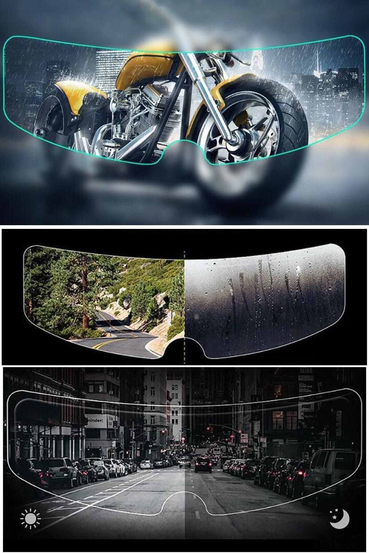 AnkaShop Motosiklet Kaskı Için Buhu Önleyici Ve Vizör Camı Yağmur Kaydırıcı Universal Pinlock