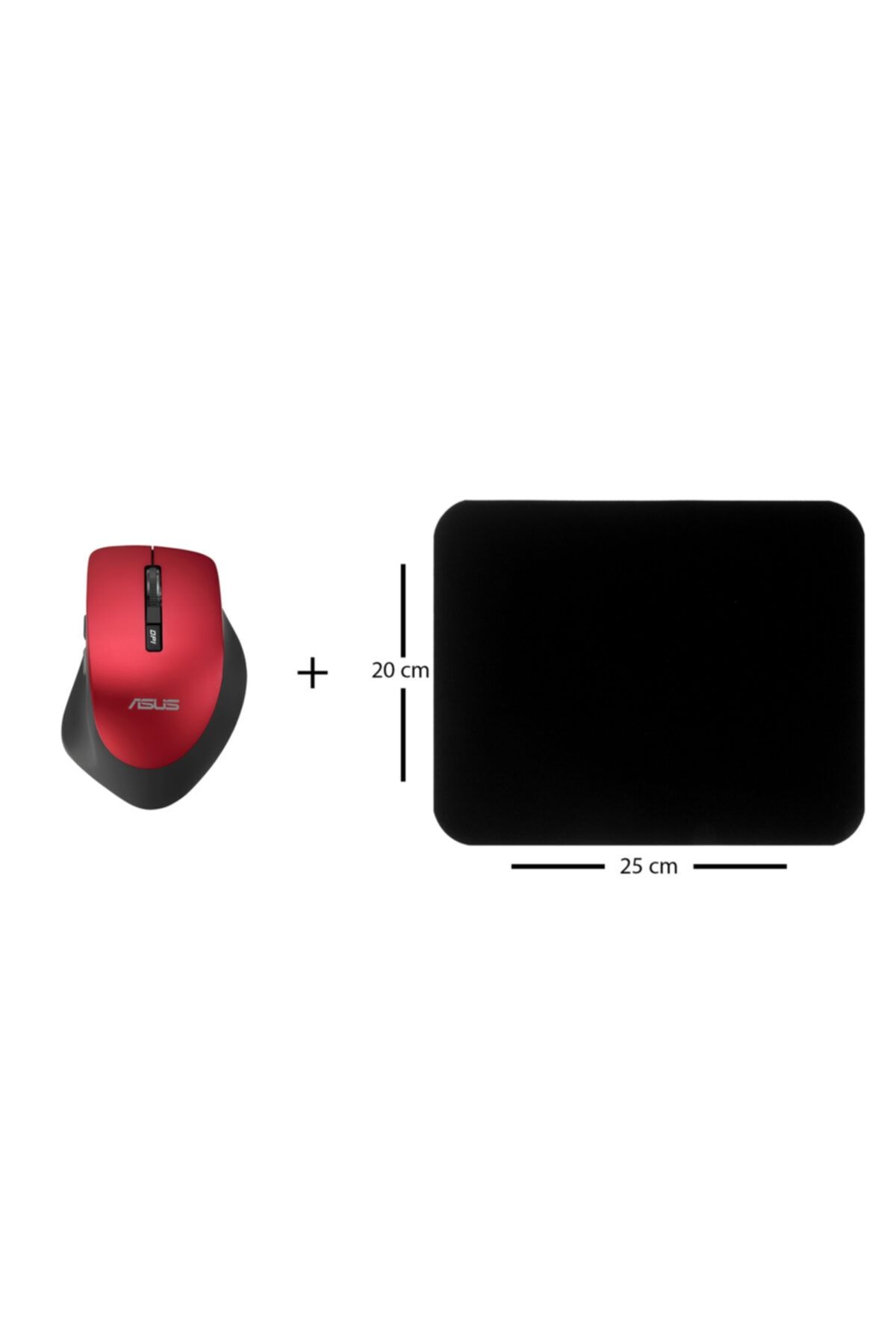 ASUS Wt425 Kablosuz Optik Sessiz Kırmızı Mouse + Mouse Pad