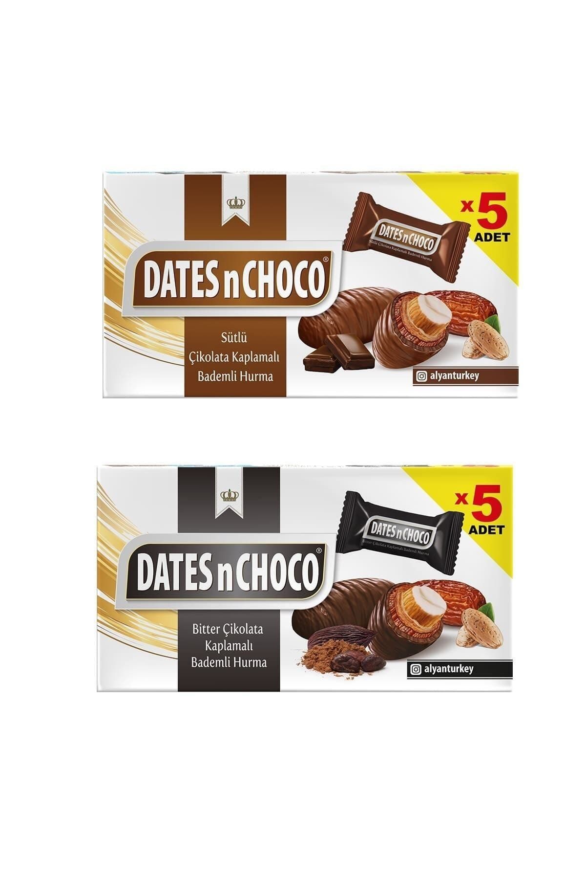 DATESnCHOCO Dates N Chcoco Sütlü Çikolata Kaplı Hurma + Bitter Çikolata Kaplı Hurma