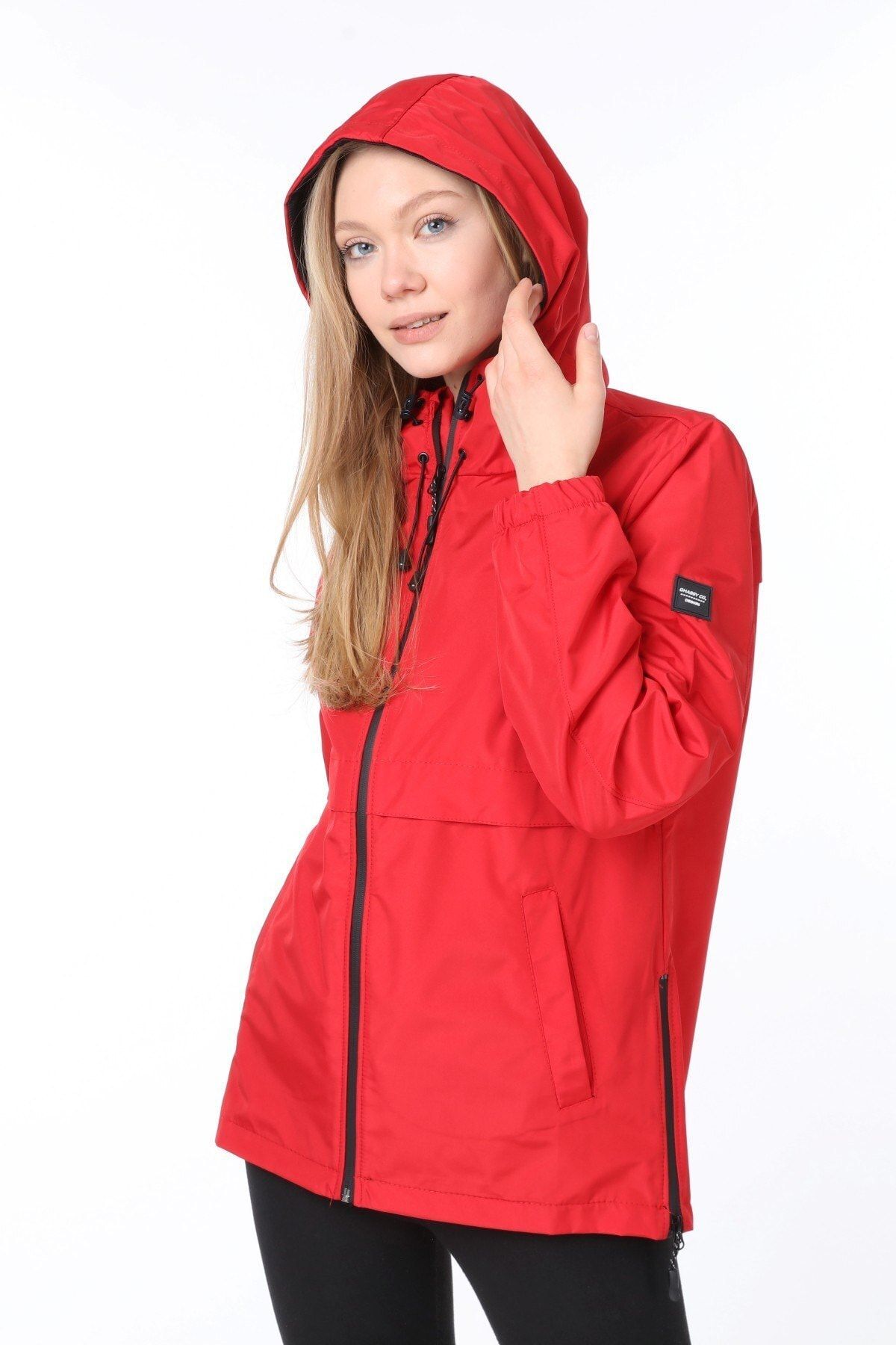 Ghassy Co Kadın Rüzgarlık - Yağmurluk Yırtmaç Detaylı Mevsimlik Spor Ceket