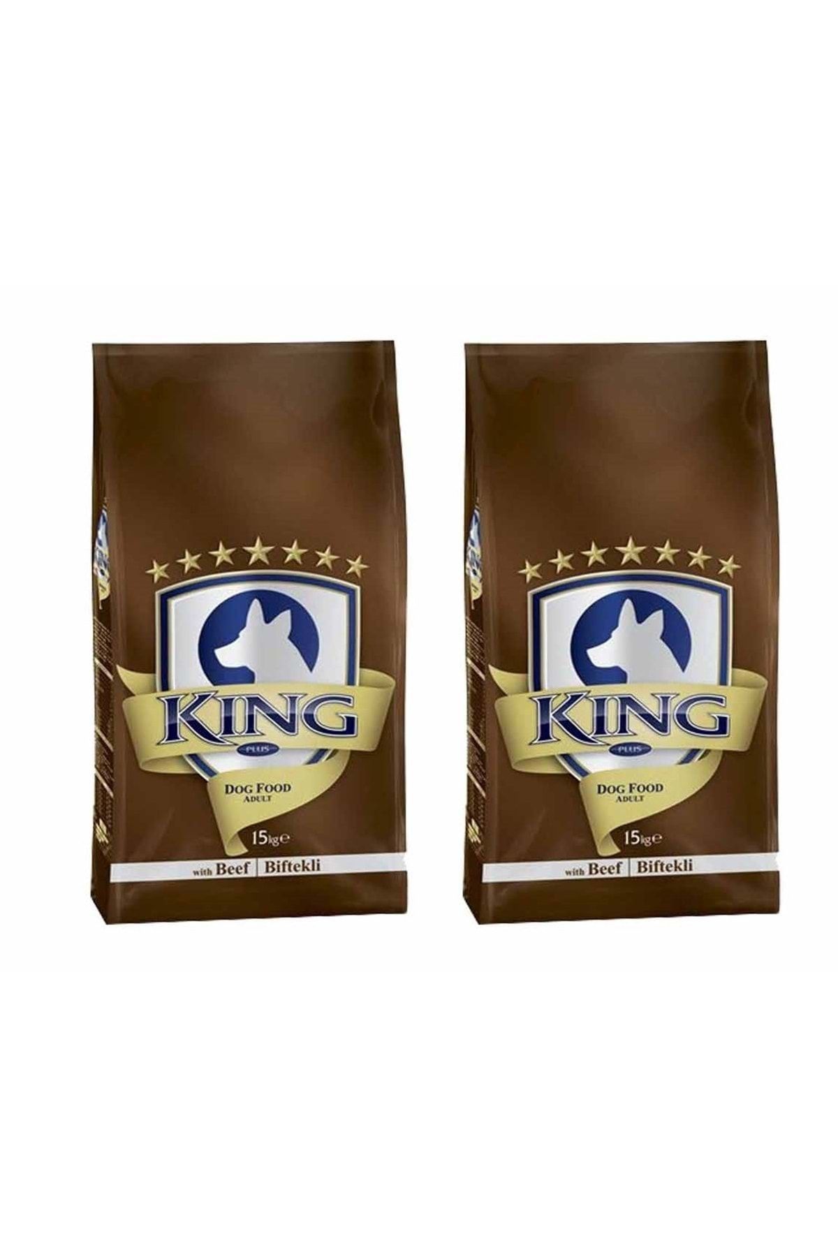 King Plus Beef Dog Biftekli Yetişkin Köpek Maması 15 Kg X 2 Paket