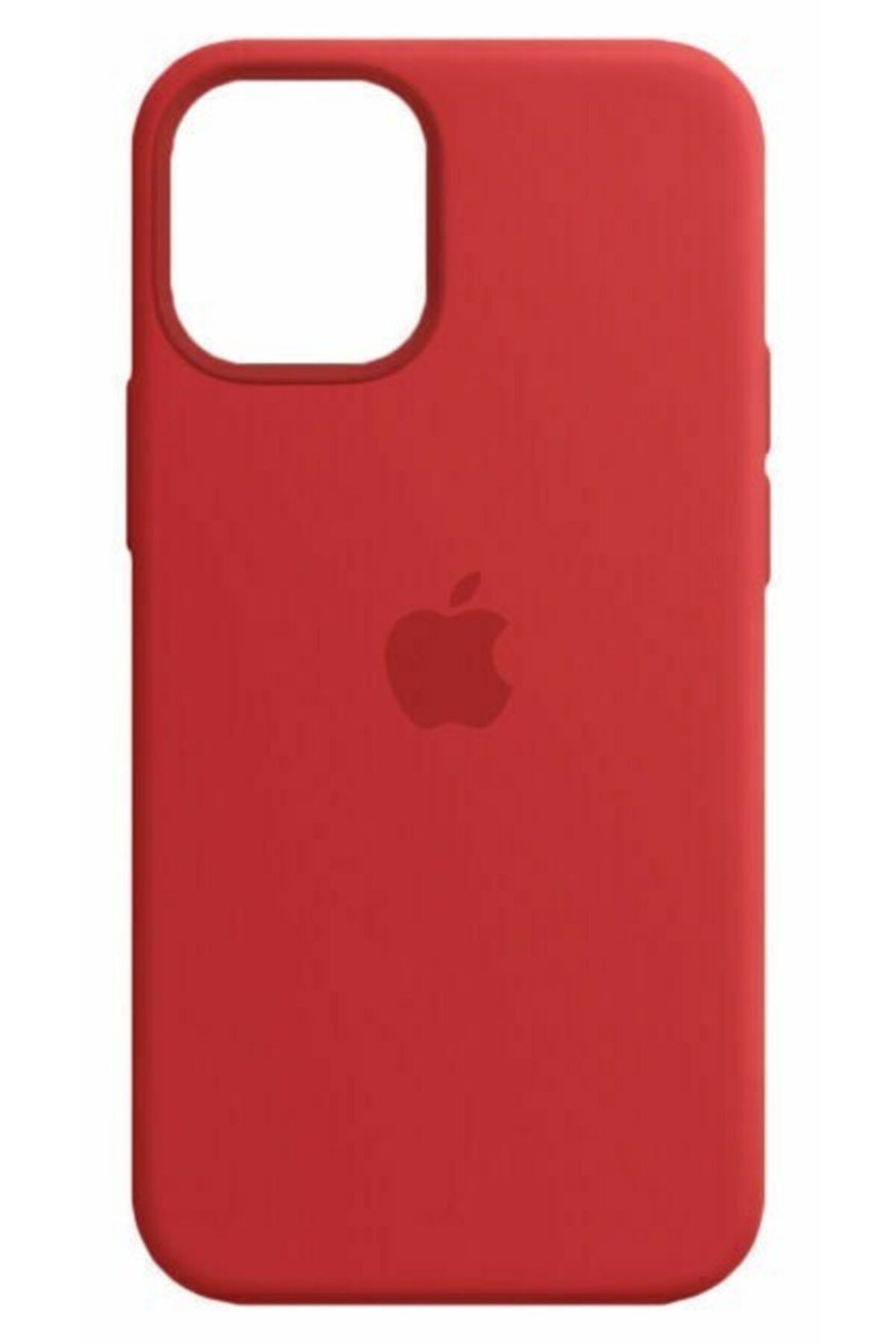 Apple Iphone 12 Mını Sılıcone Case Red Wıth Magsafe