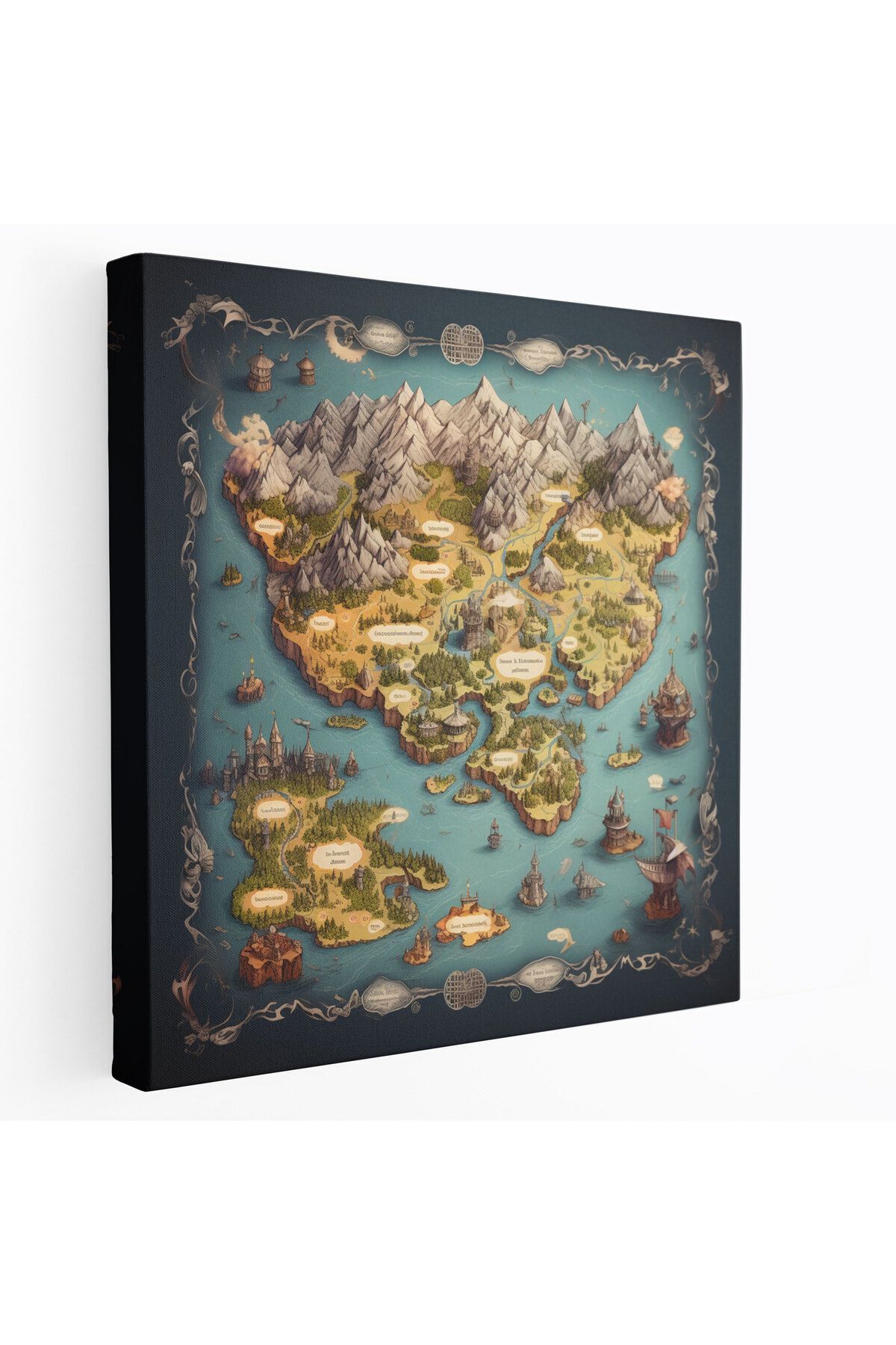 PaintedAnarchy World Map Canvas Print - Fantasy Map - World Map, Fantasy Map, Canvas Print, World Map,