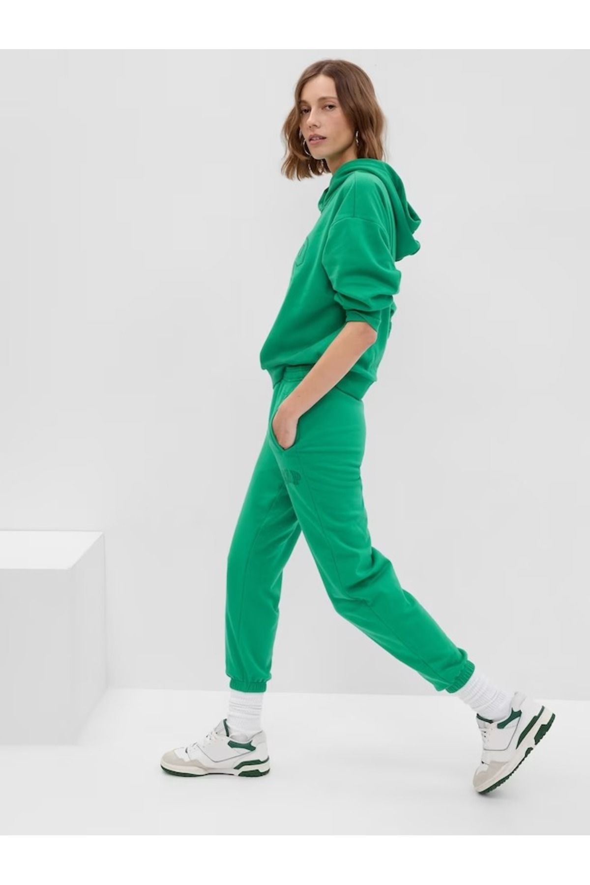 GAP Kadın Yeşil Vintage Soft Logo Jogger Eşofman Altı