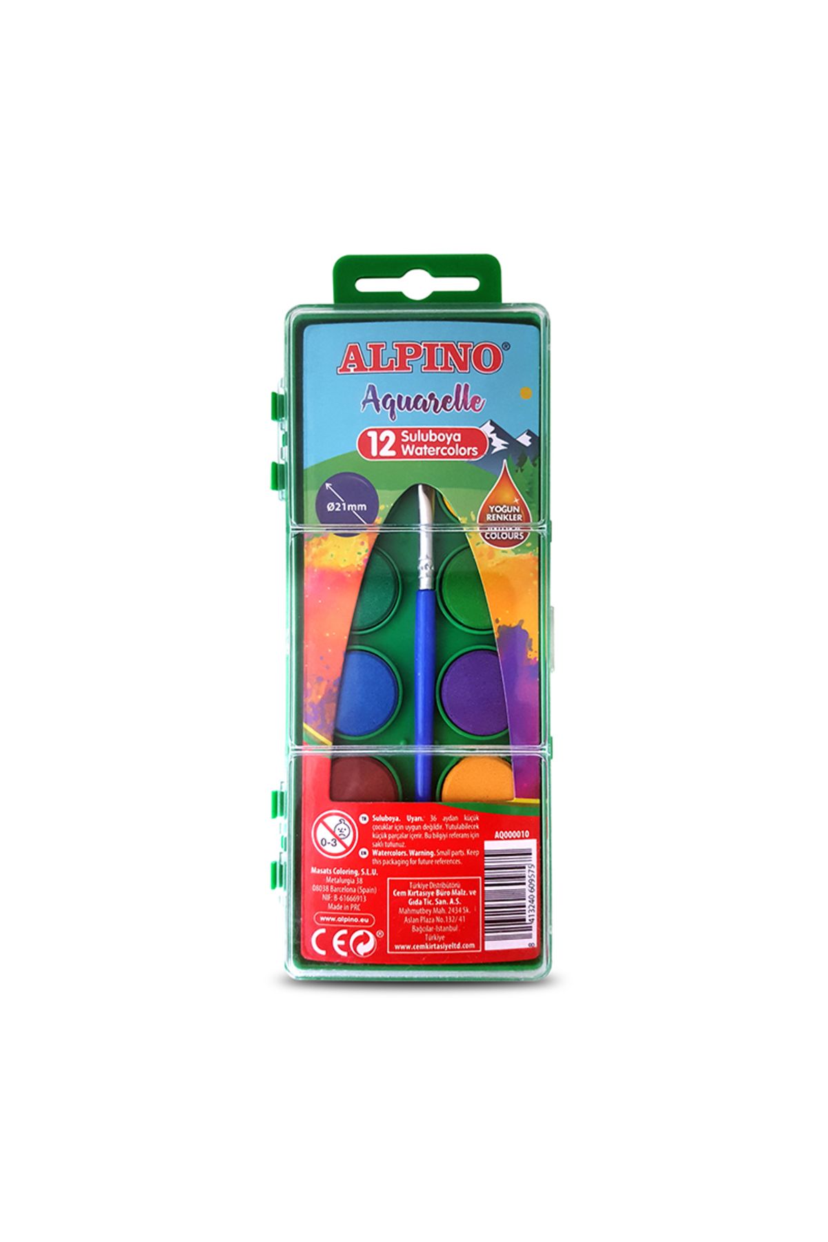 Alpino 12 Renk Suluboya Aq-10 (ÖZEL FİYAT)