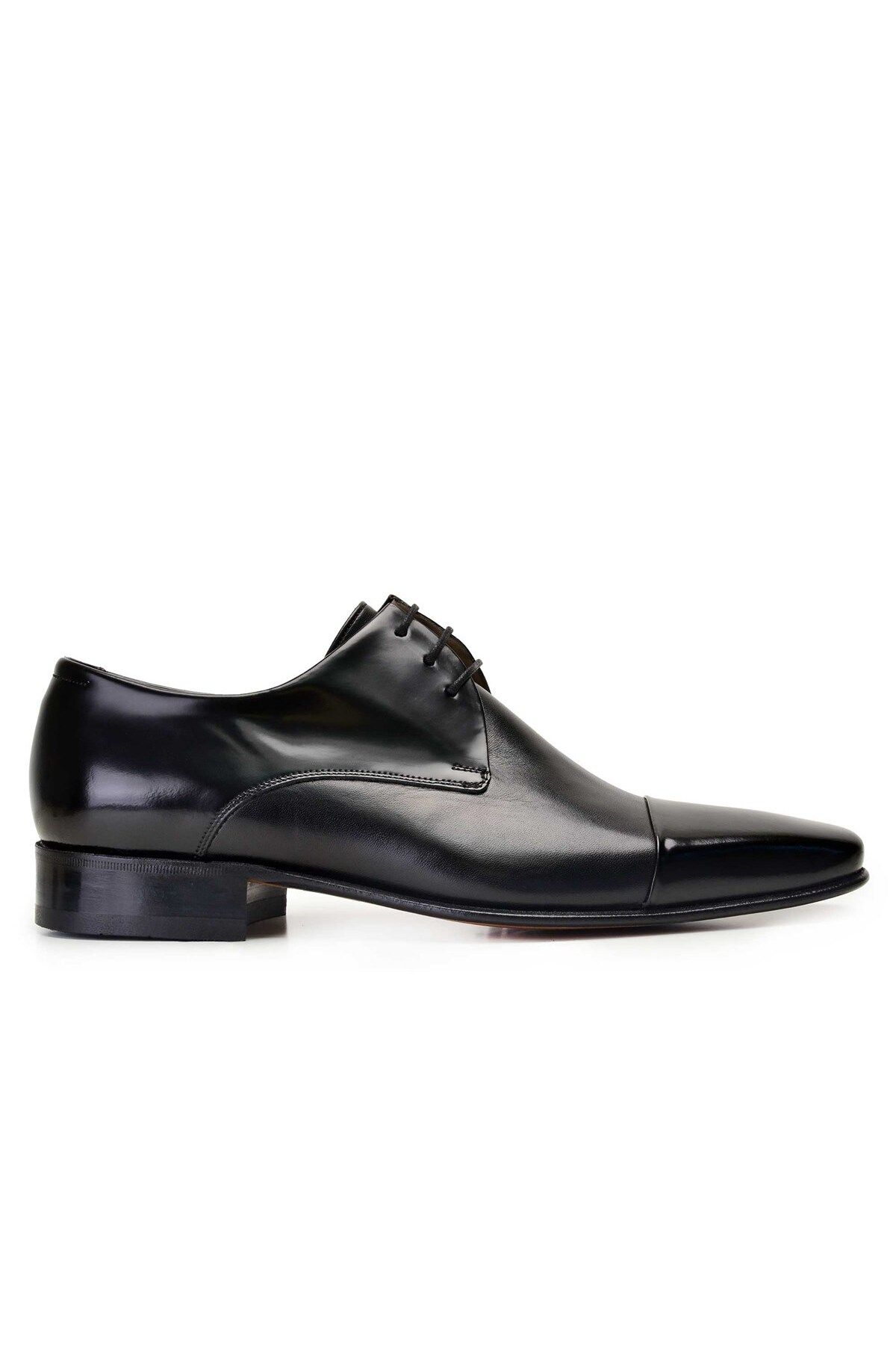 Nevzat Onay Siyah Klasik Bağcıklı Kösele Erkek Ayakkabı -7200-