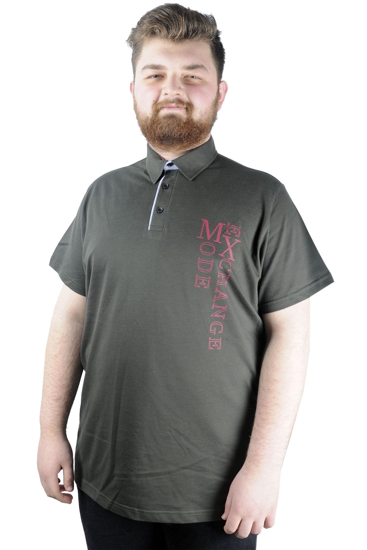 Modexl Mode Xl Erkek Polo T Shirt Mode Exchange 22312 Haki
