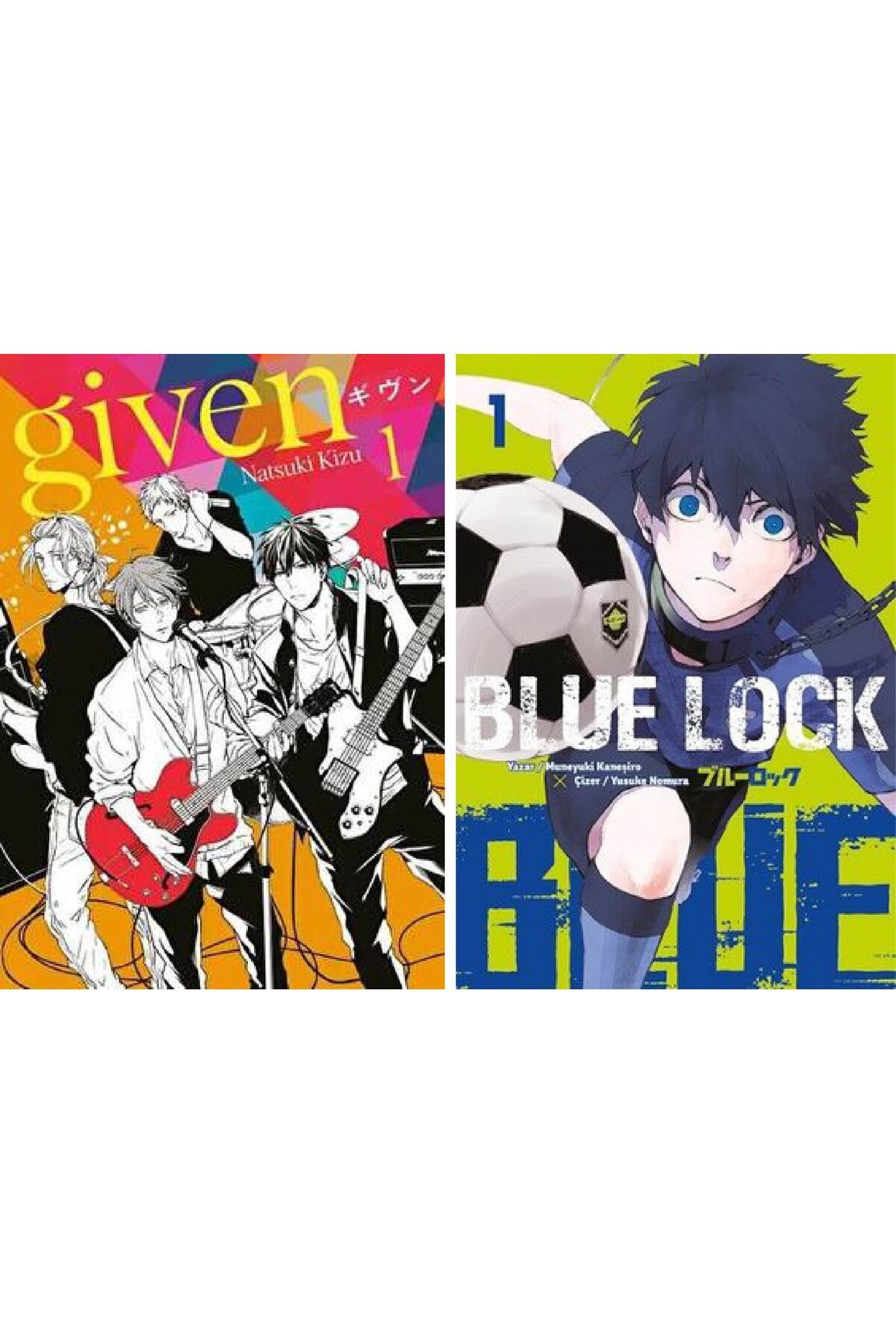 Komik Şeyler Blue Lock Cilt 1 - Given Cilt 1 - 2'li Manga Seti - (ayraç hediyeli)