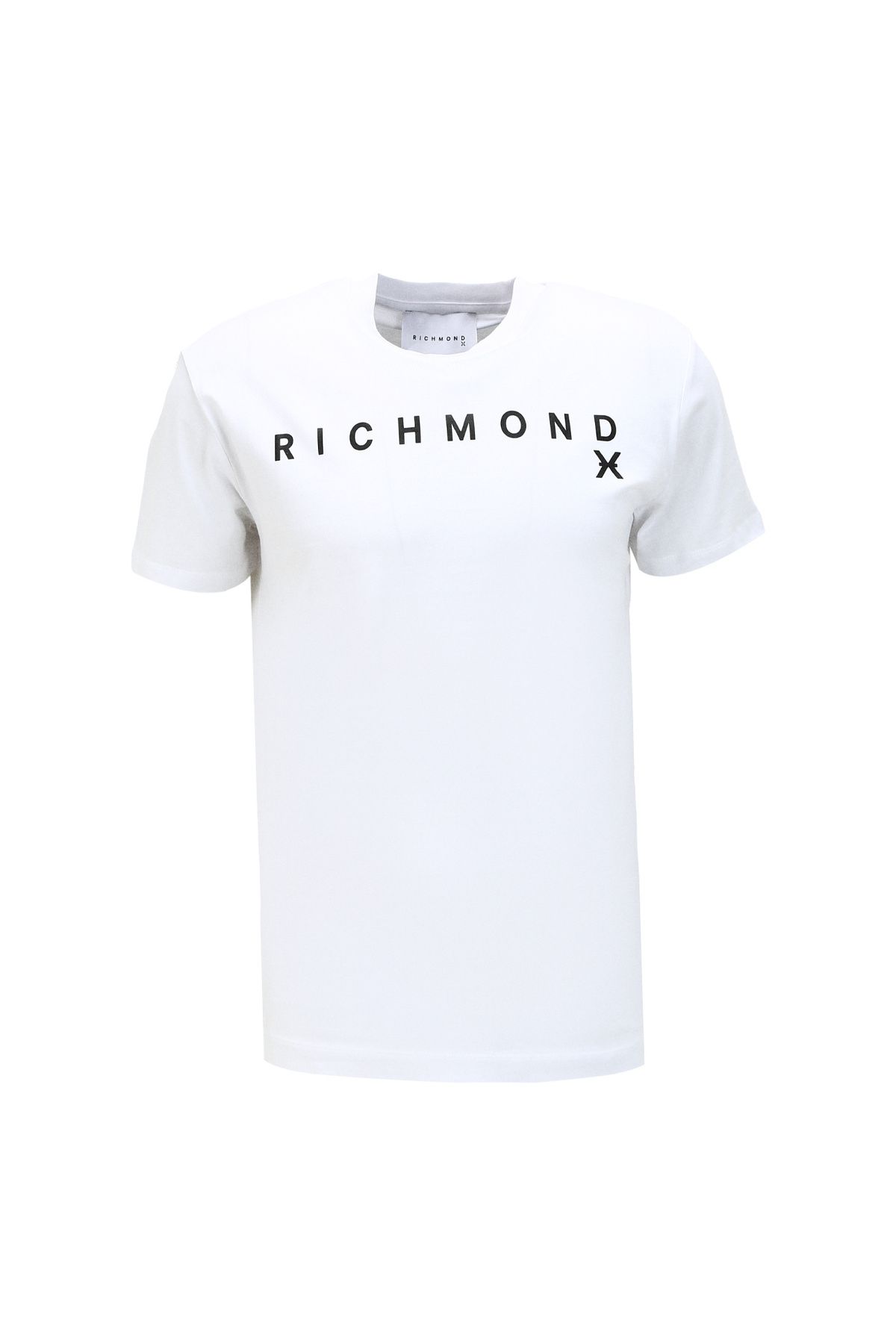 John Richmond Bisiklet Yaka Beyaz Erkek T-Shirt UMA23082TS