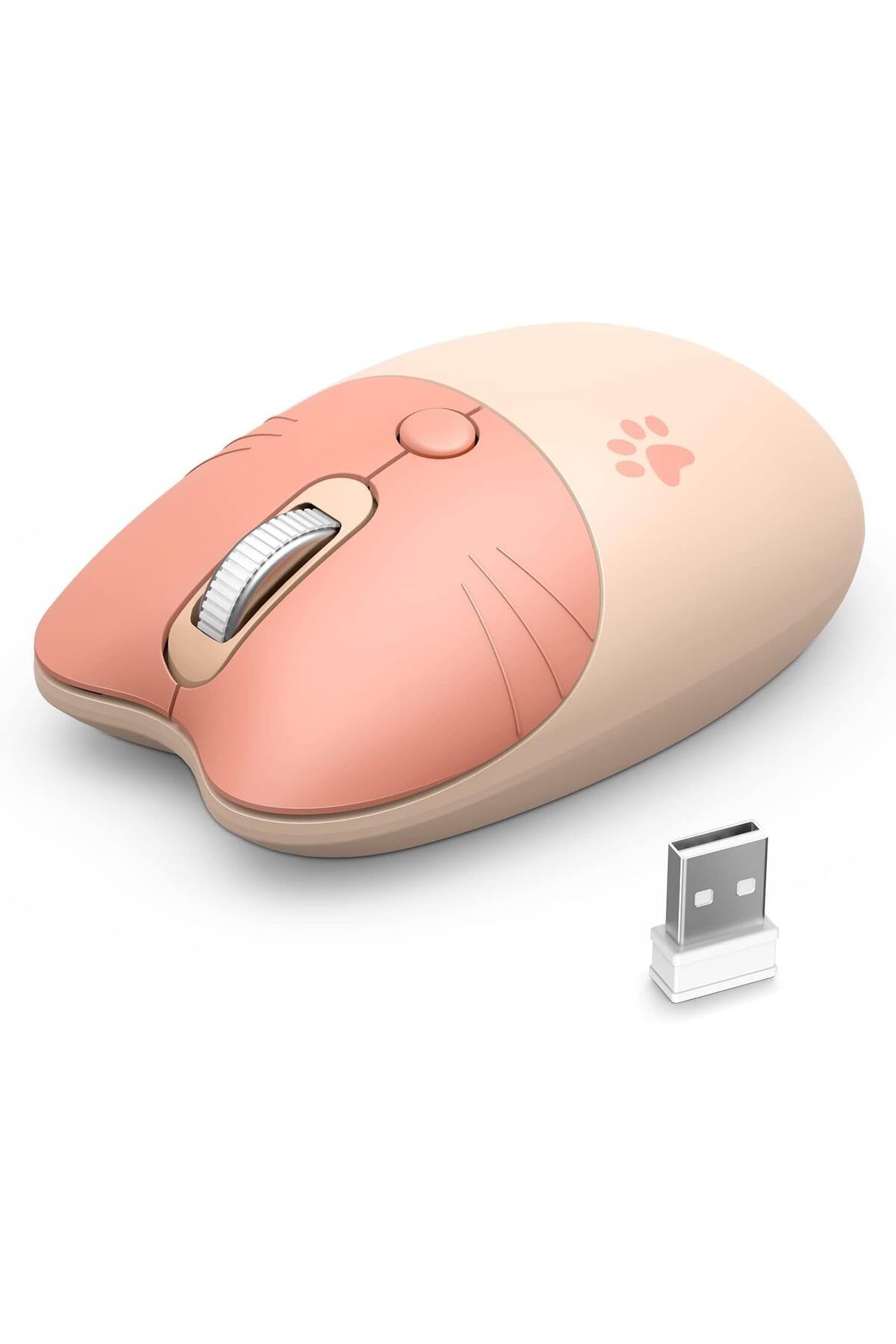 Coverzone Mofii Wireless Mouse Kedi Tasarım Kablosuz Bilgisayar Notebook Usb Receiver Tak Çalıştır Pilli Fare
