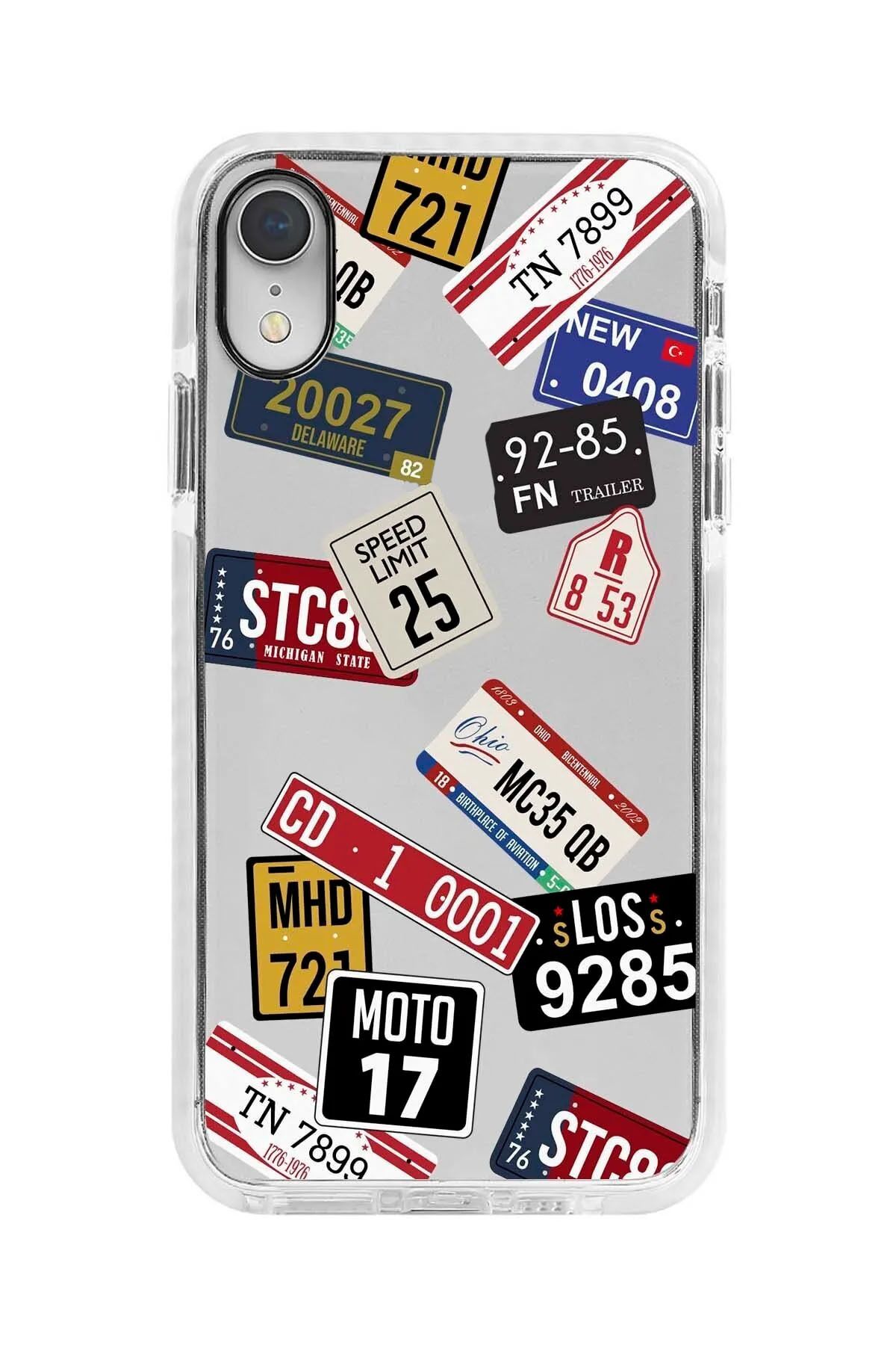 shoptocase Iphone Xr Beyaz Kenarlı Anti Shock Tickets Desenli Telefon Kılıfı