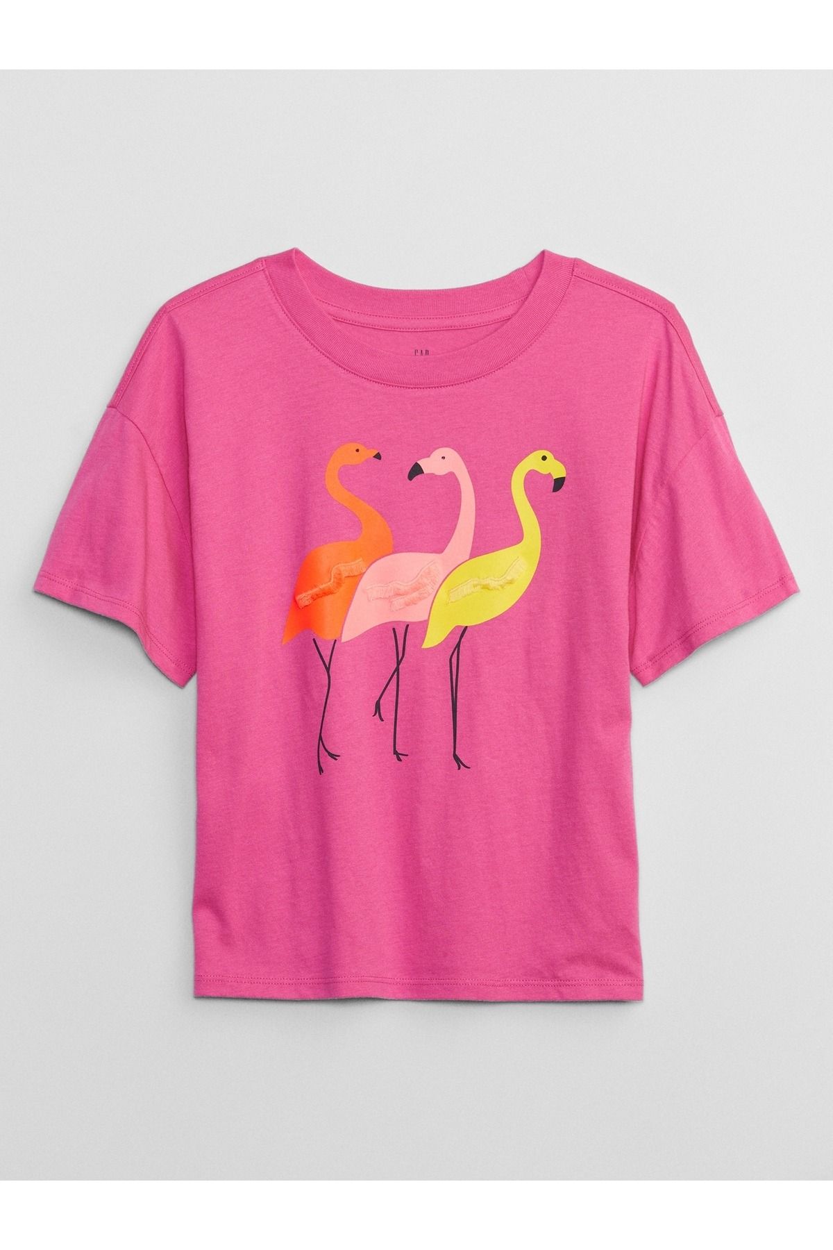 GAP Kız Çocuk Pembe Grafikli T-shirt