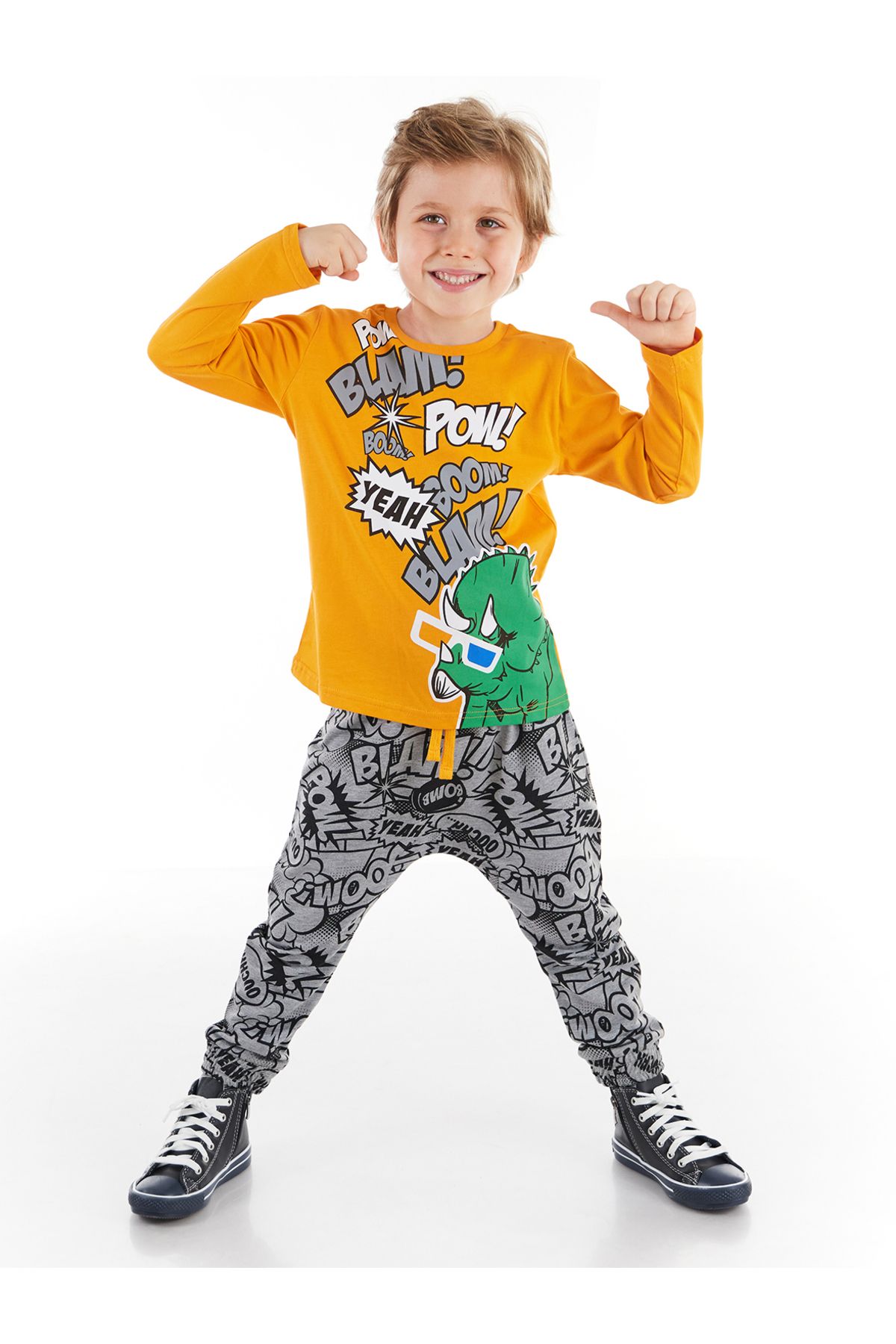 MSHB&G Pow Dino Erkek Çocuk Pantolon Takım