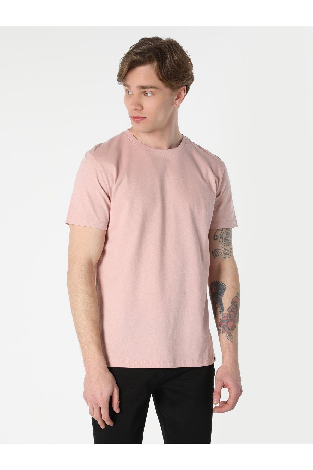 Colin’s Regular Fit Bisiklet Yaka Basic Pembe Erkek Kısa Kol Tişört