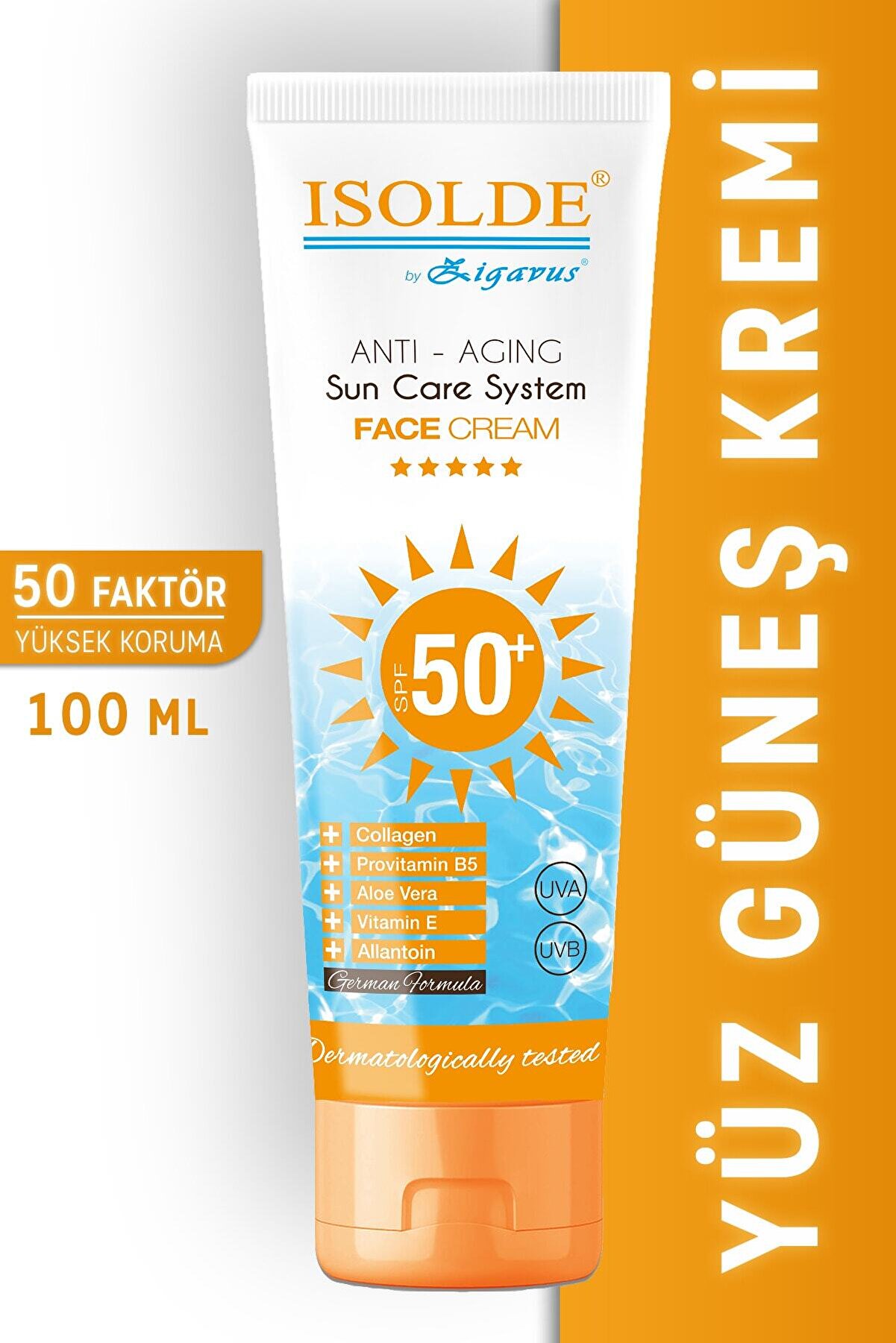 Zigavus Isolde Güneş Koruyucu Anti-Aging Yüz Kremi 50+ 100 ml