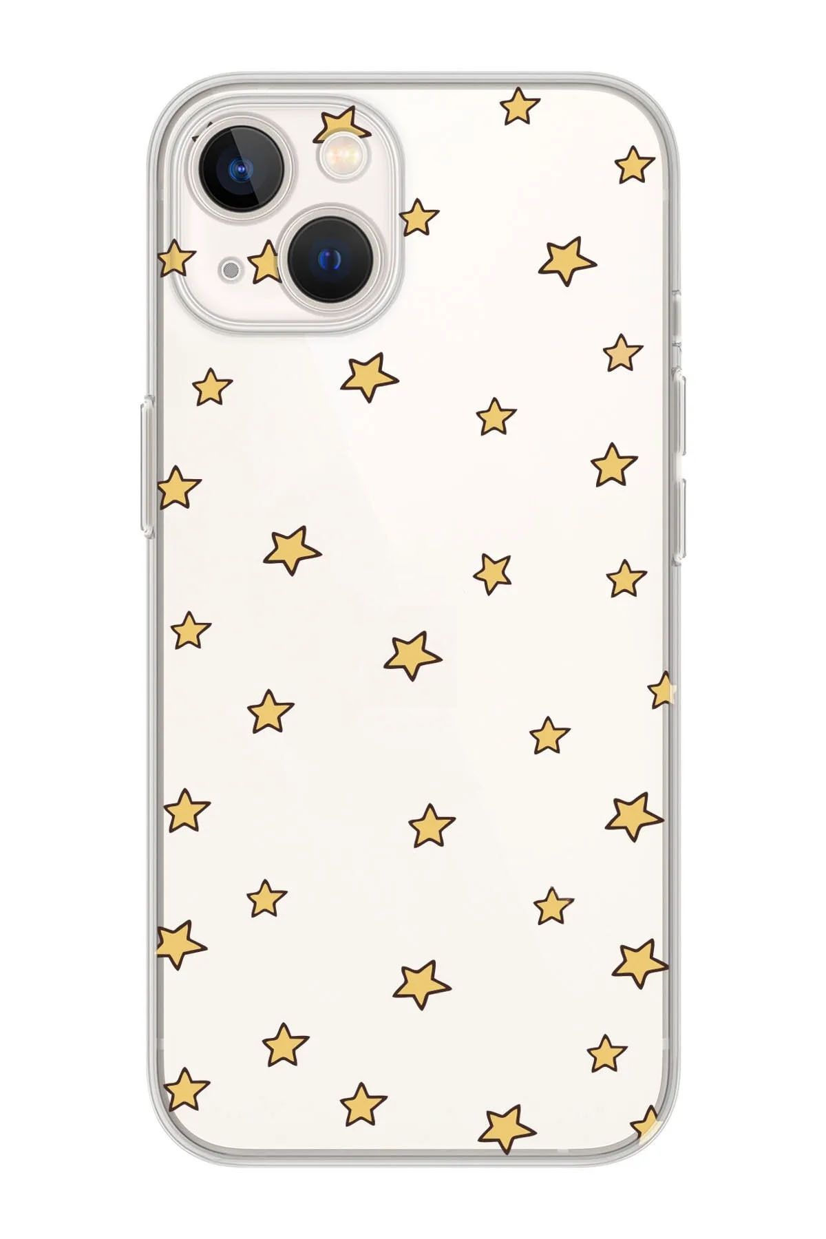 shoptocase Iphone 13 Şeffaf Yıldızlar Desenli Telefon Kılıfı