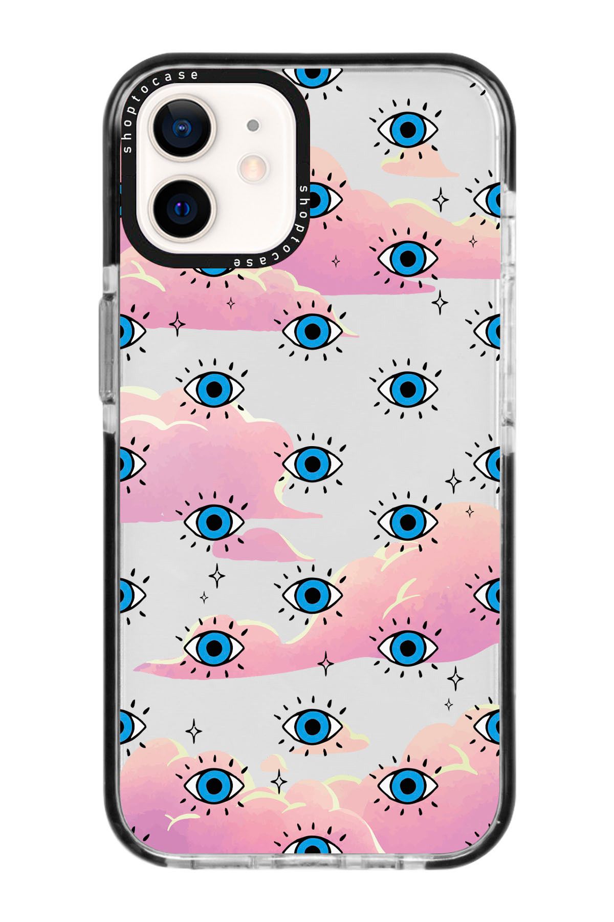 shoptocase Iphone 11 Uyumlu Siyah Impact Nazar Gözler-2 Tasarımlı Telefon Kılıfı