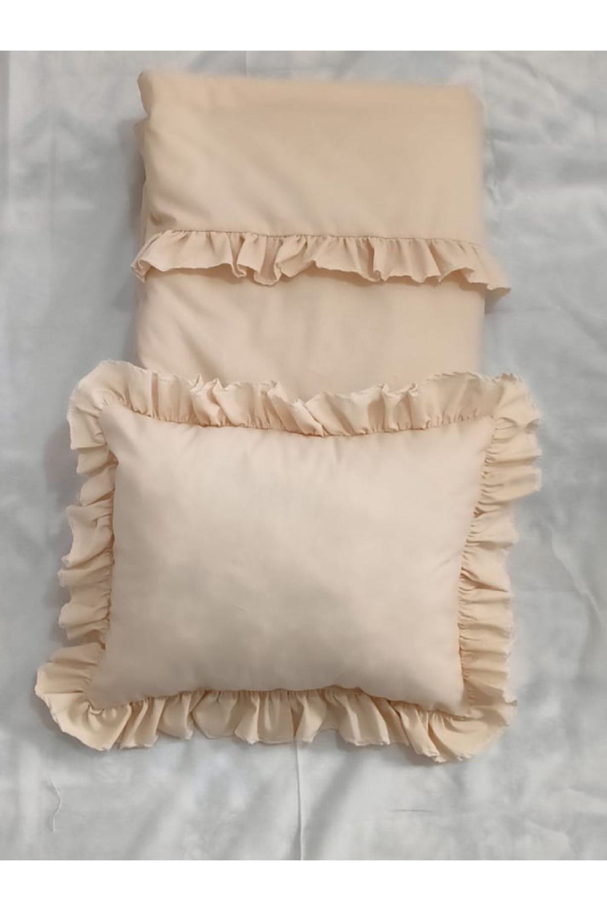 Bebek 70*110 beşikler için fırfırlı yorgan yastık çarşaf