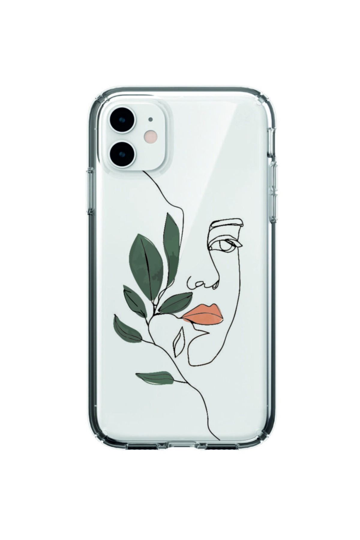 mooodcase Iphone 11 Uyumlu Line Art Women Desenli Şeffaf Kılıf