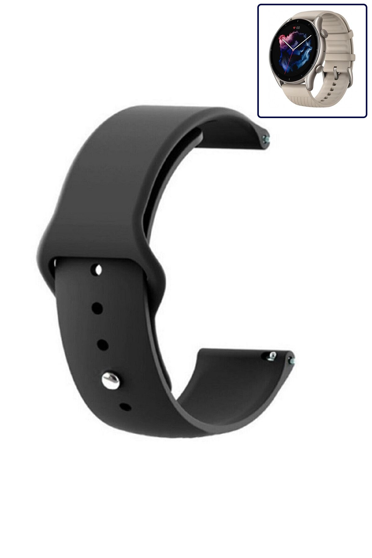 Tagomoon Amazfit Gtr 3 Ve Gtr 3 Pro Akıllı Saat Uyumlu Yumuşak Dokulu Silikon Kordon Kayış