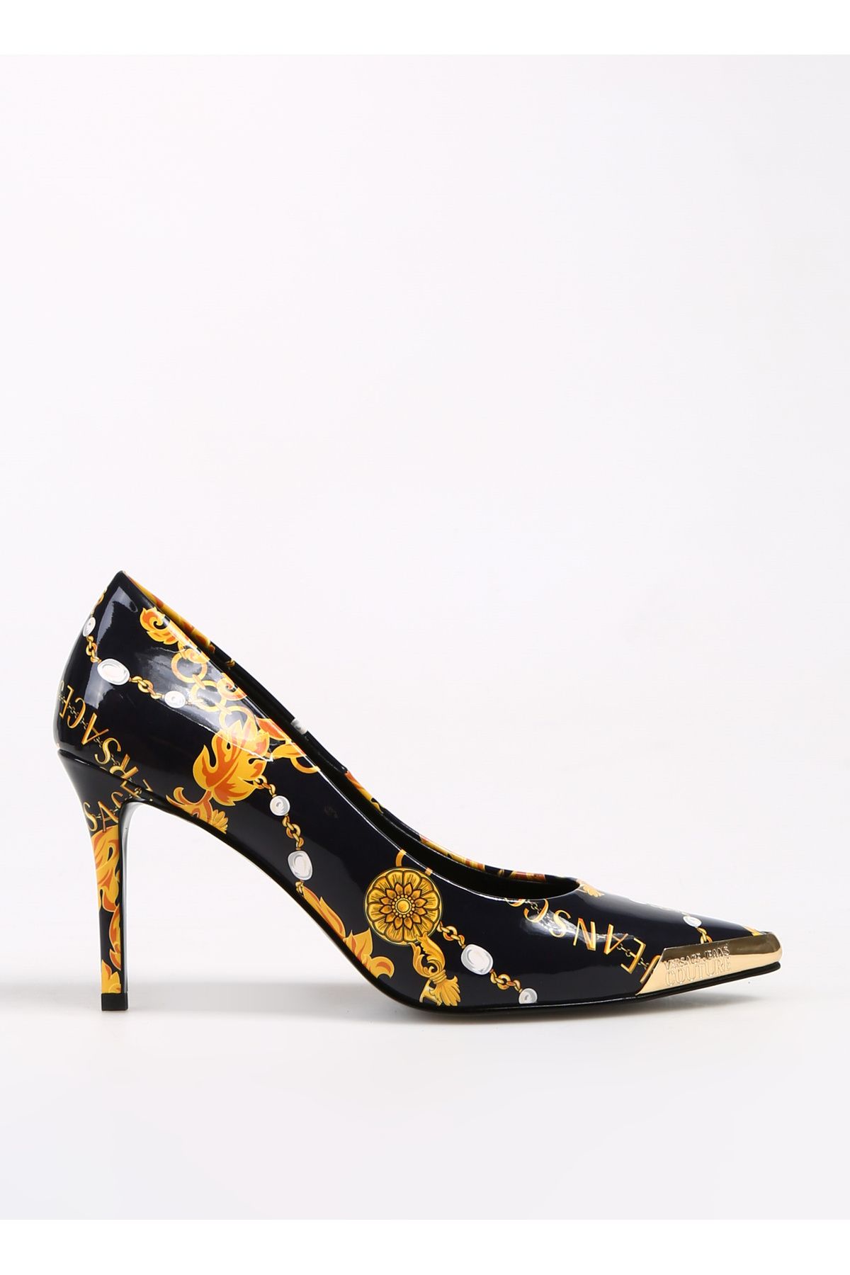 VERSACE JEANS COUTURE Sarı - Siyah Kadın Topuklu Ayakkabı 75VA3S50ZS366G89
