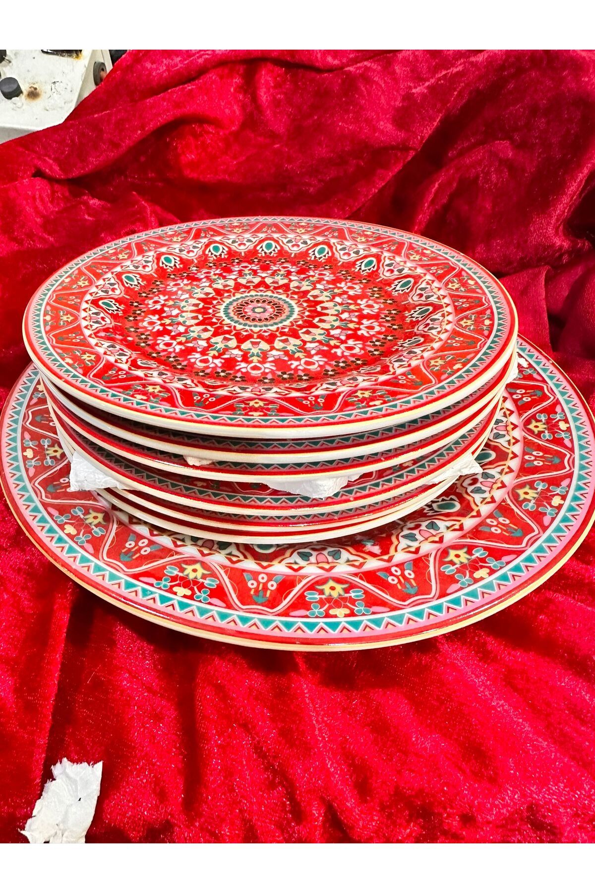 sıradışıhediyem isfahan concept red dream 6+1 pasta tabağı