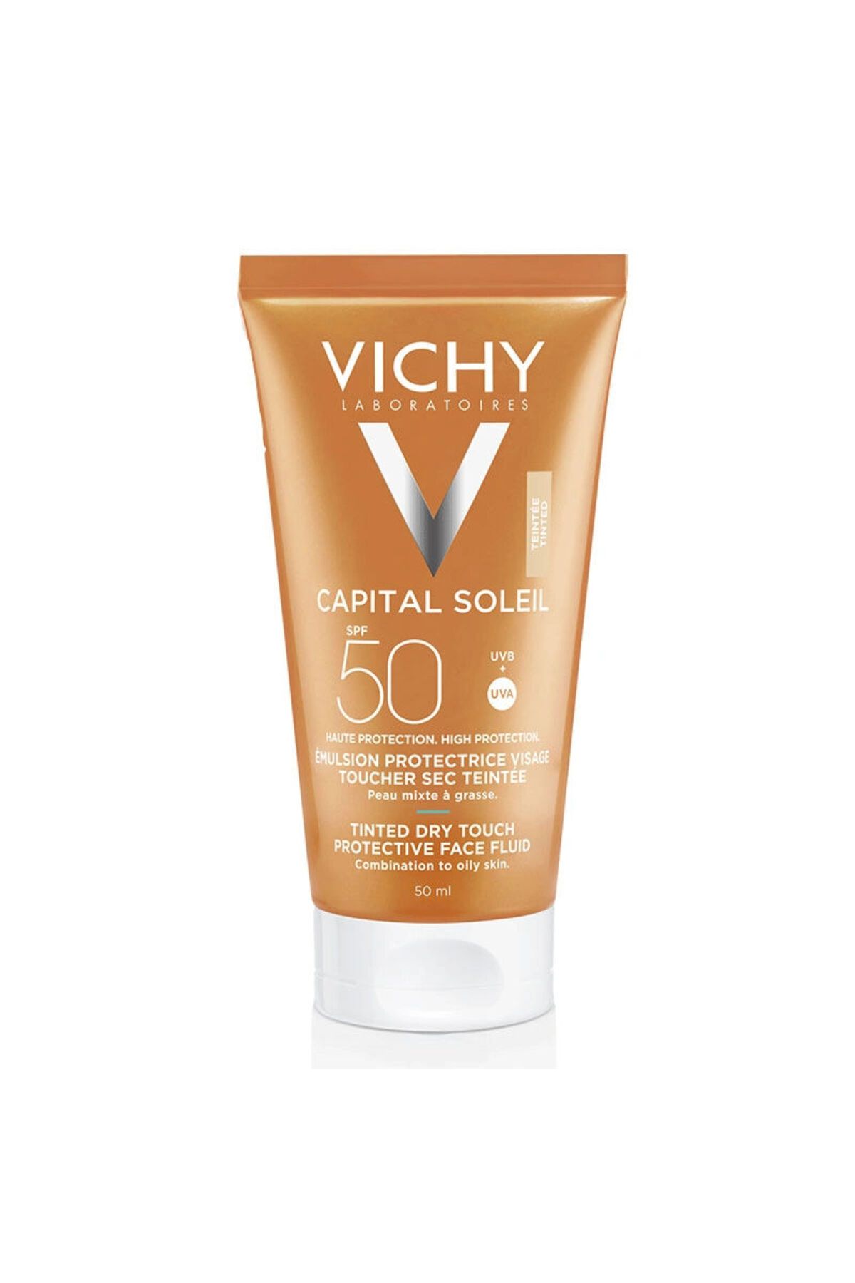 Vichy Capital Soleil SPF50+ Güneş Koruyucu BB Emülsiyon 50 ml - Karma Ve Yağlı Ciltler İçin Renkli
