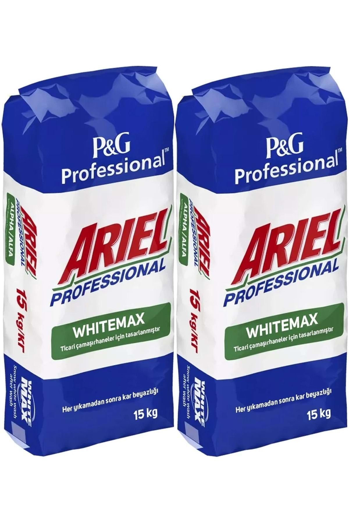 Ariel Matik Toz Çamaşır Deterjanı 30KG Whıtemax (2PK*15KG) (200 Yıkama)