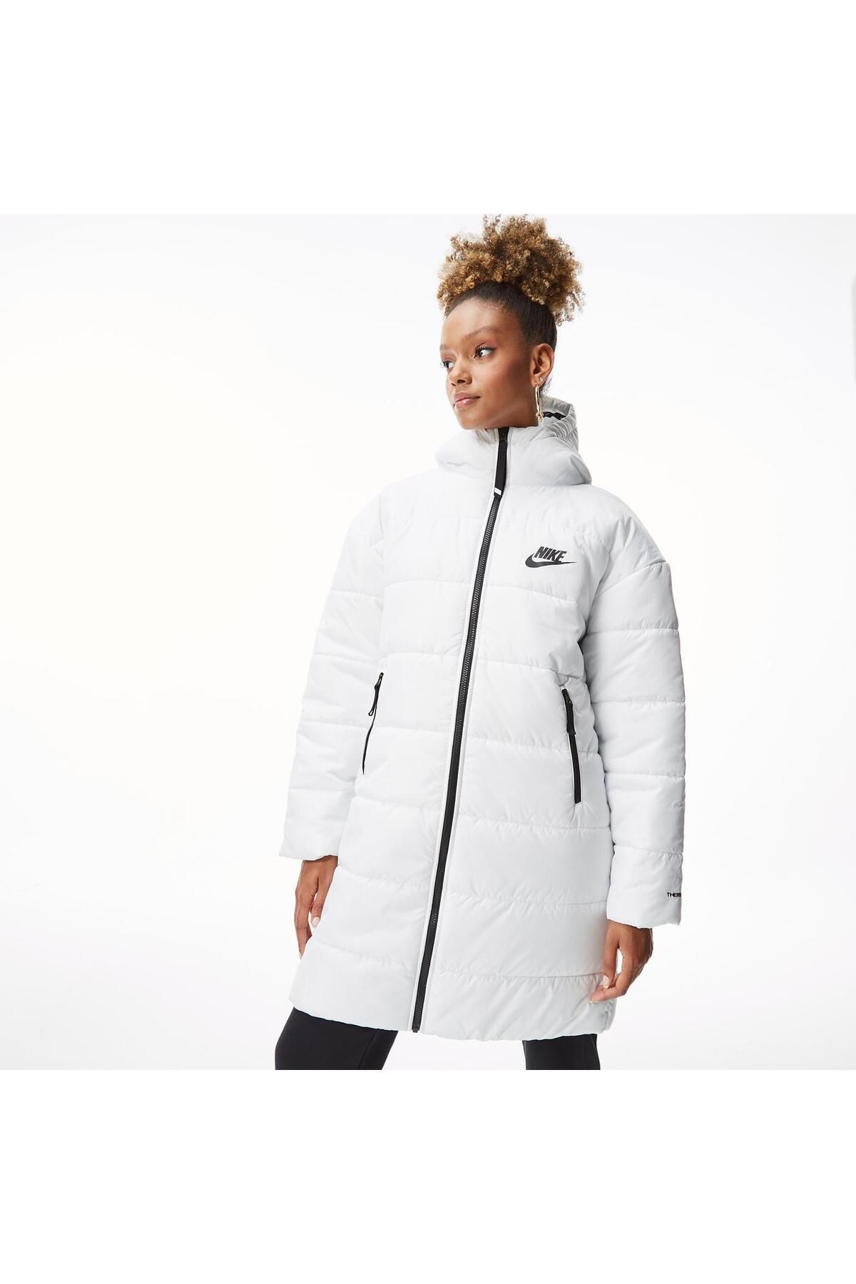 Nike Therma-FIT Repel Kadın Uzun Beyaz Mont