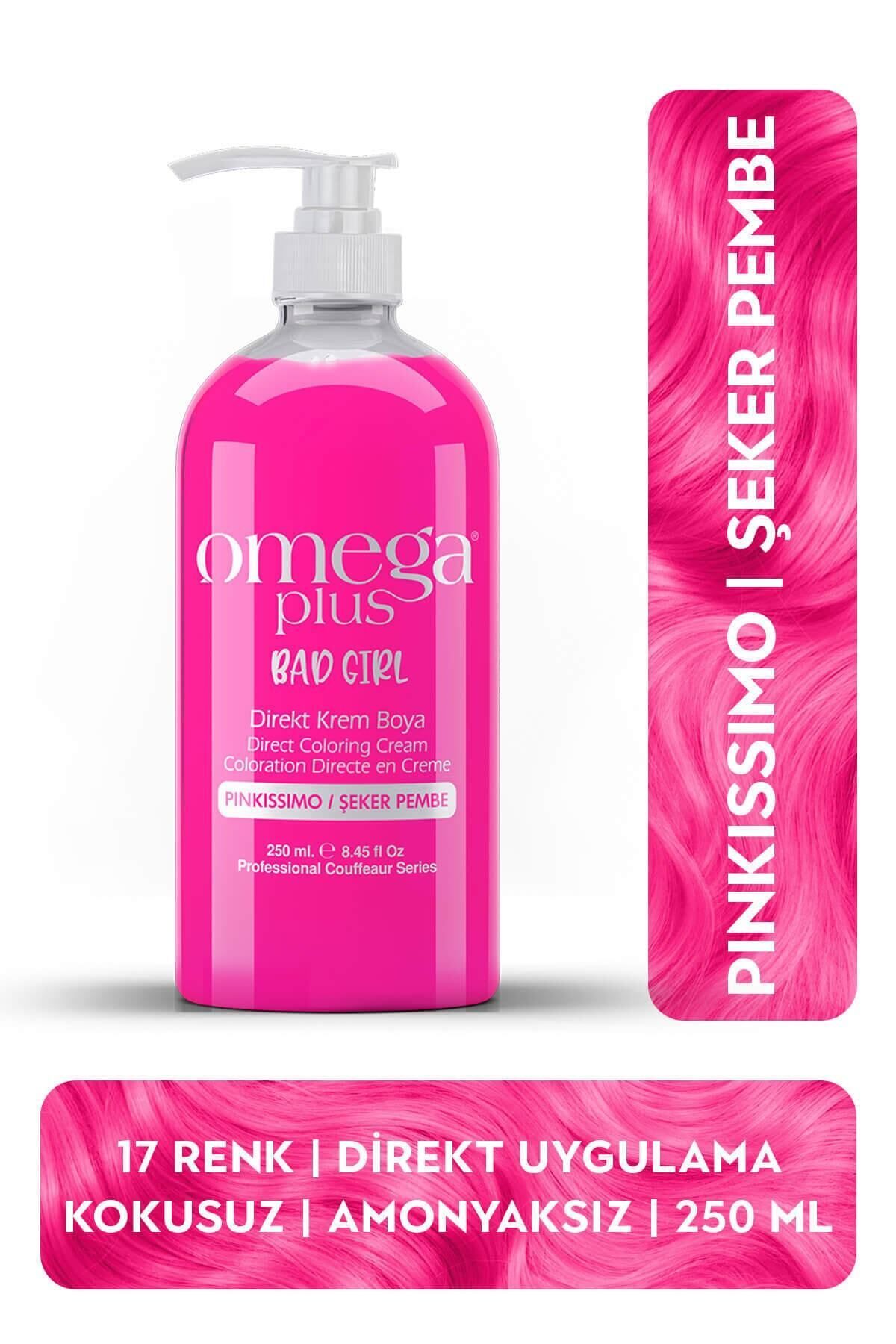 Omega Plus Bad Girl ŞEKER PEMBESİ Amonyaksız Renkli Saç Boyası 250ML