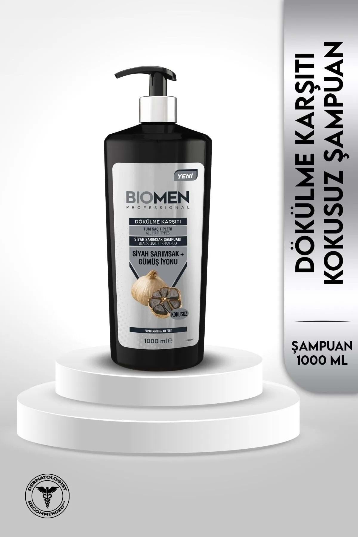 Biomen Professional Siyah Sarımsak & Gümüş İyonu Dökülme Karşıtı Şampuan 1000ML
