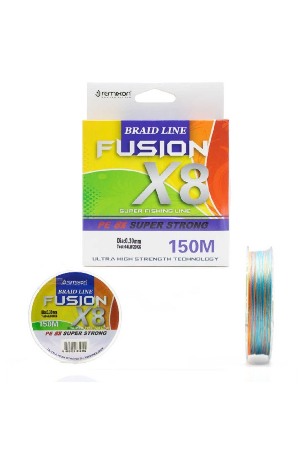 Remixon Fusion 150 m x8 multi color 0.28mm