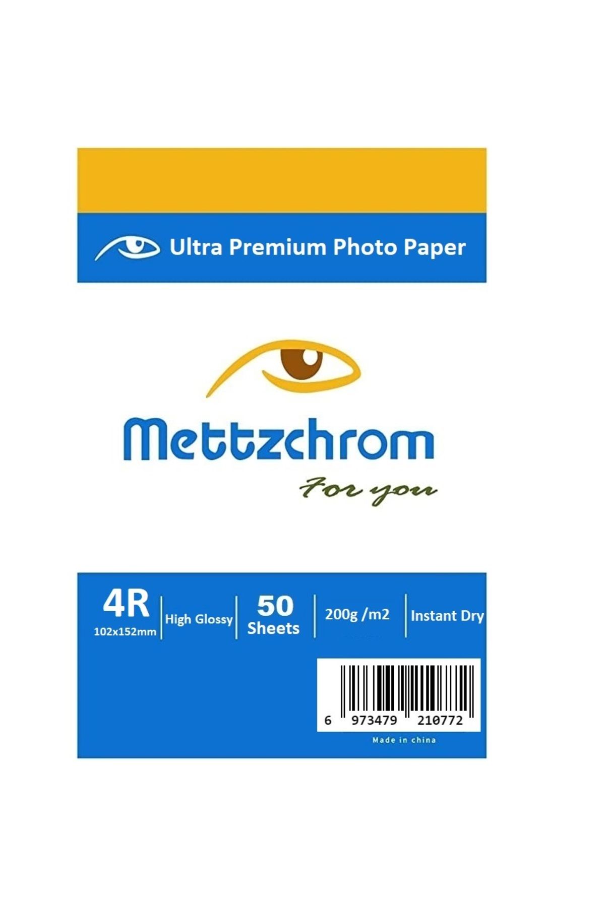 Mettzchrom Epson L3110 L1110 L3150 L3151 L3156 L3060 Uyumlu 50 Adet Fotoğraf Kağıdı 200g