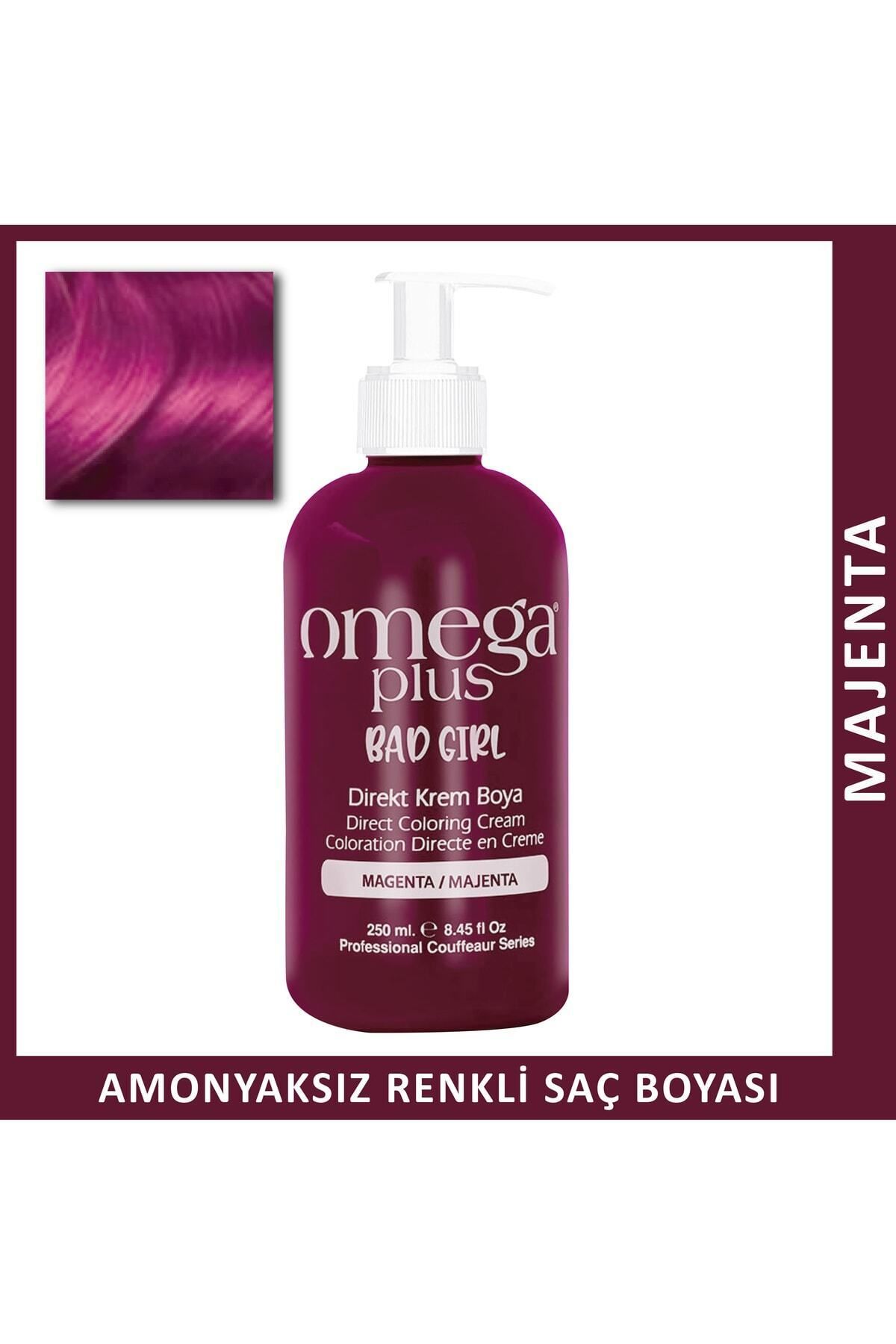 Omega Plus Bad Girl MAJENTA Amonyaksız Renkli Saç Boyası 250ML