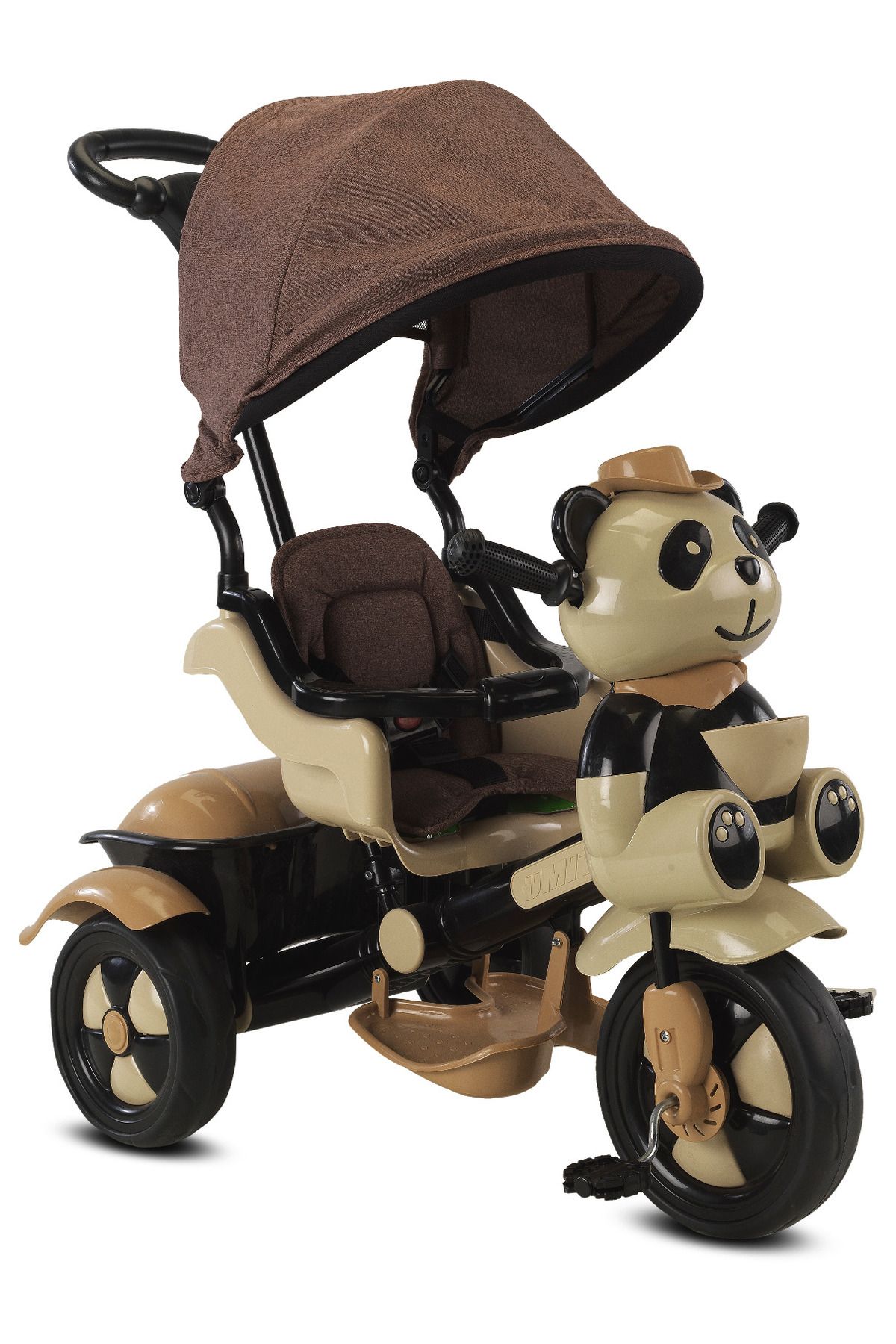 Babyhope 0127A Lüx Little Panda Ebeveyn Kontrollü Tenteli Müzikli Tricycle Üç Teker Bisiklet