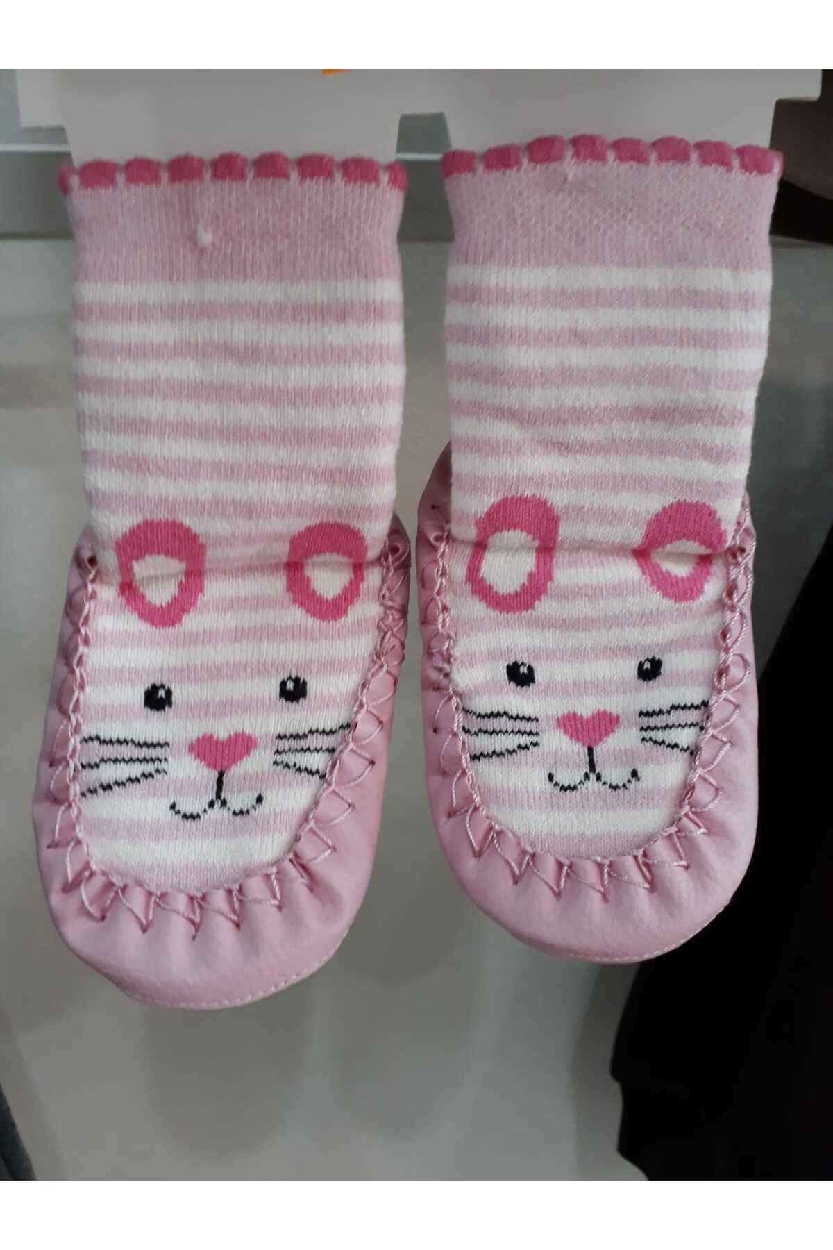 Funny Baby Havlu Altı Deri Çarık Çorap