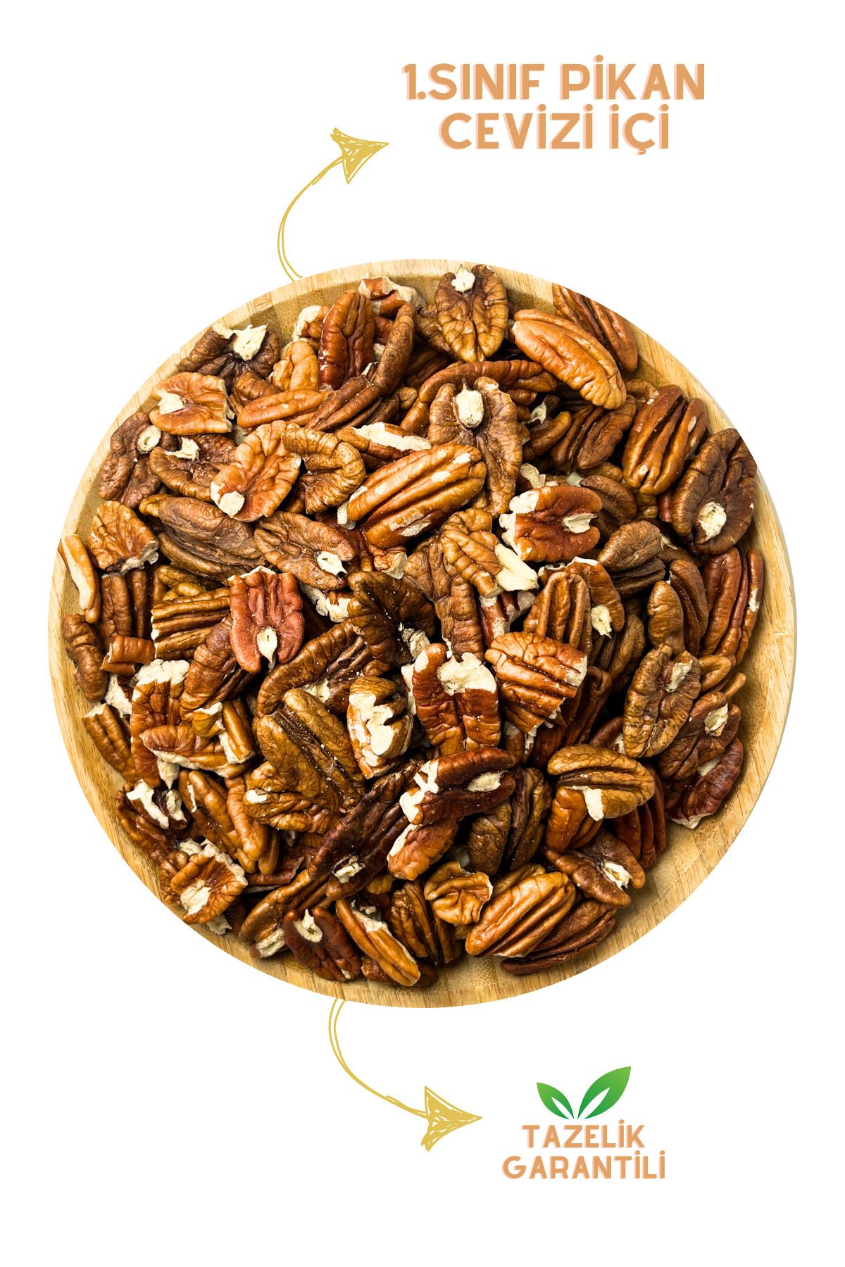 Özdanacı Kuruyemiş Pikan Cevizi İçi Naturel Yeni Mahsul 1.Sınıf 100GR Taze İç Pecan Nuts