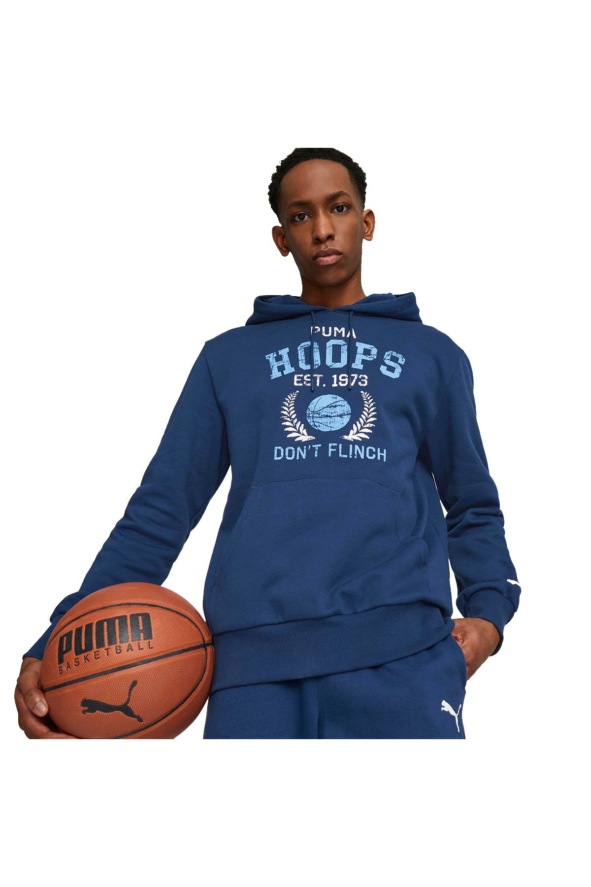 Puma Blueprint Graphic Erkek Lacivert Basketbol Sweatshirt 62208301