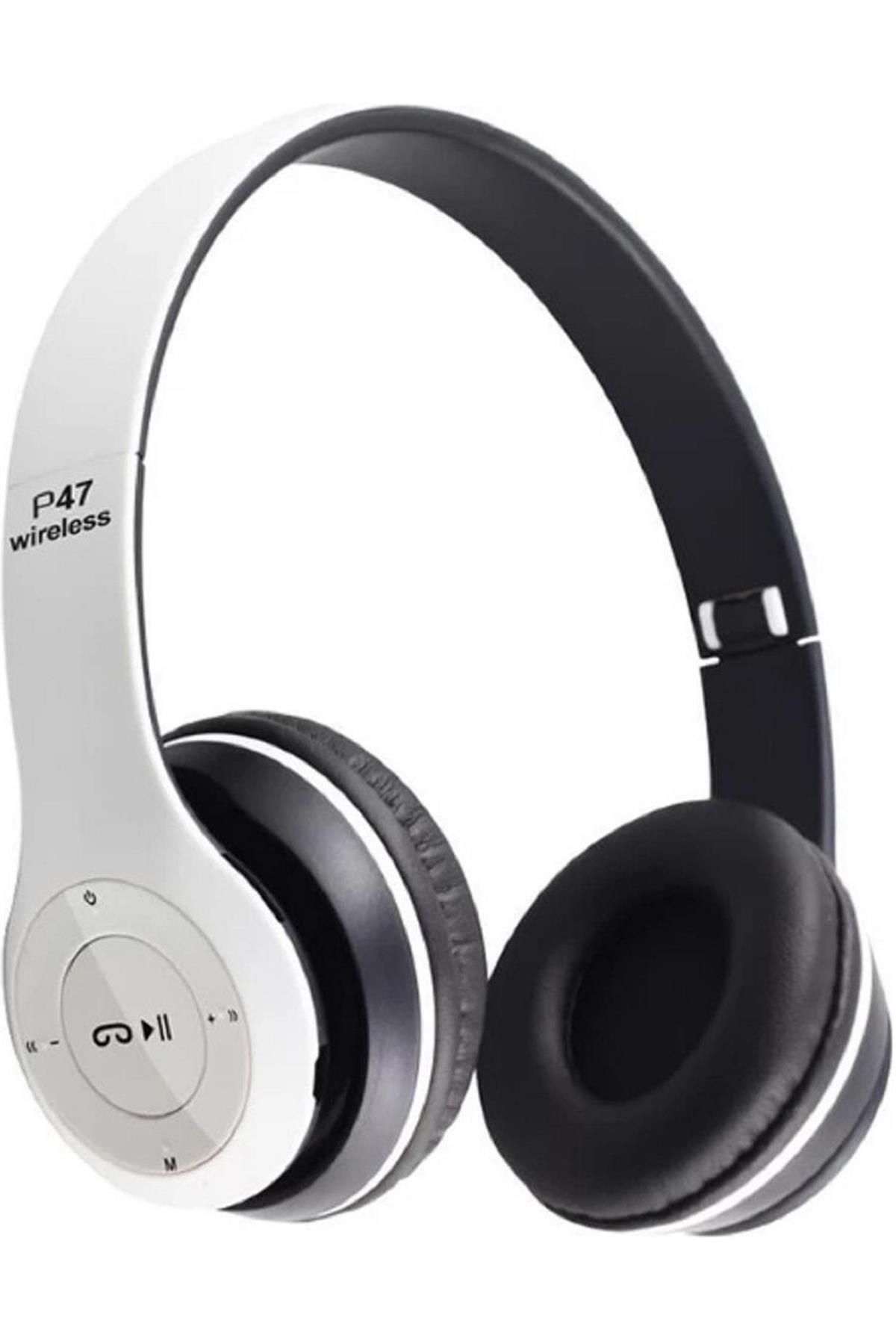 Teknoşık P47 Kablosuz Katlanabilir Bluetooth Kulaküstü Kulaklık Sd Kart Pc Ve Tüm Akıllı Telefonlar