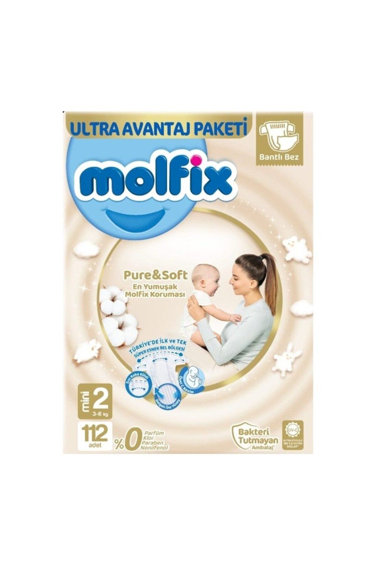 Molfix Pure & Soft Bebek Bezi Mini 2 No 112 Li