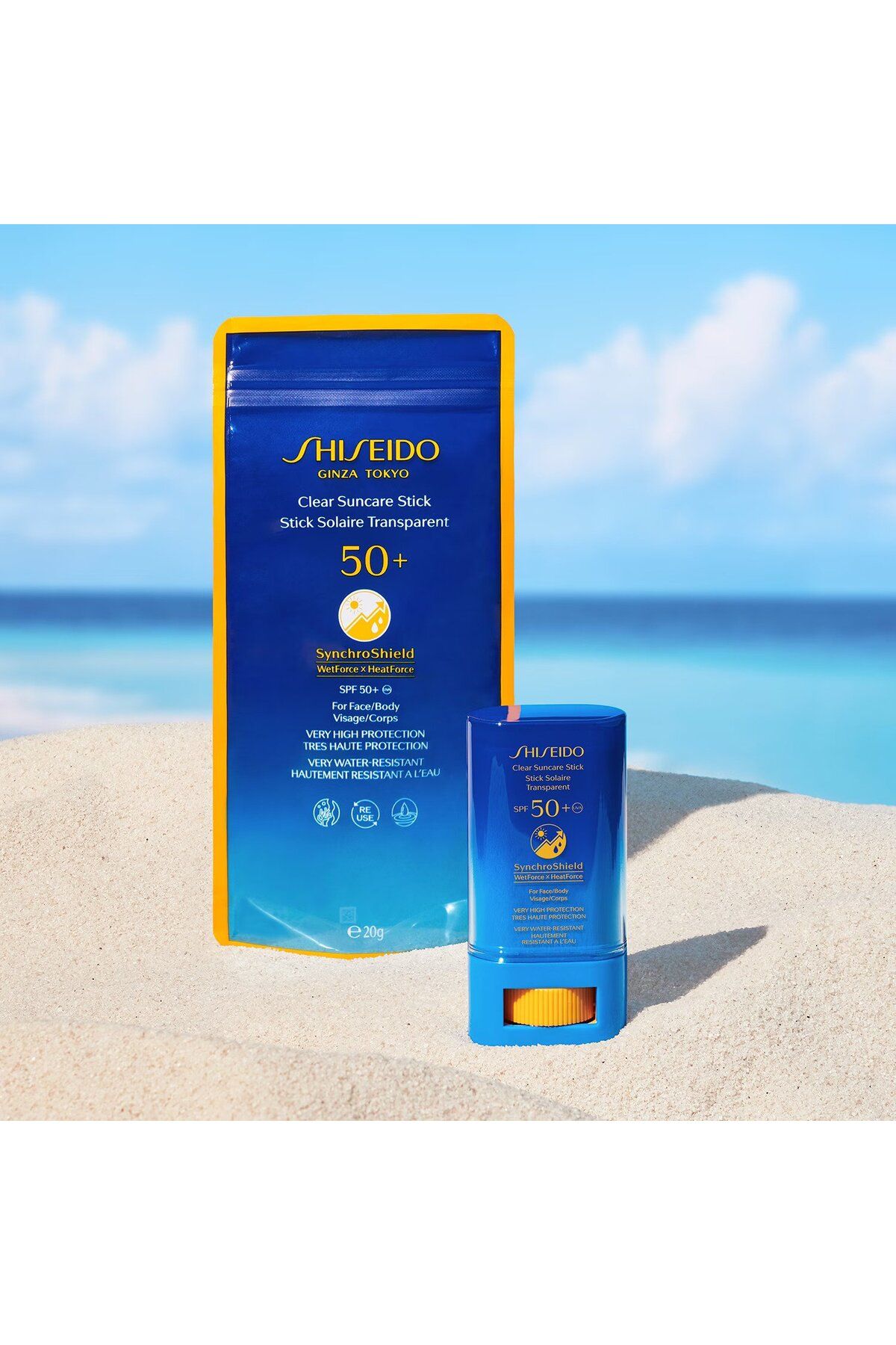 Shiseido Clear Suncare Stick - SPF 50+ Korumalı Stick Şeklinde Yüz Ve Vücut İçin Şeffaf Güneş Koruyucu 20 gr