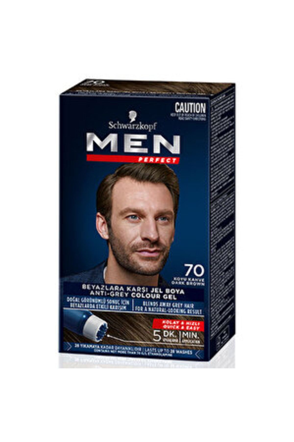 Aydın Men ( 2 ADET ) Men Perfect Saç Boyası 70 Koyu Kahve
