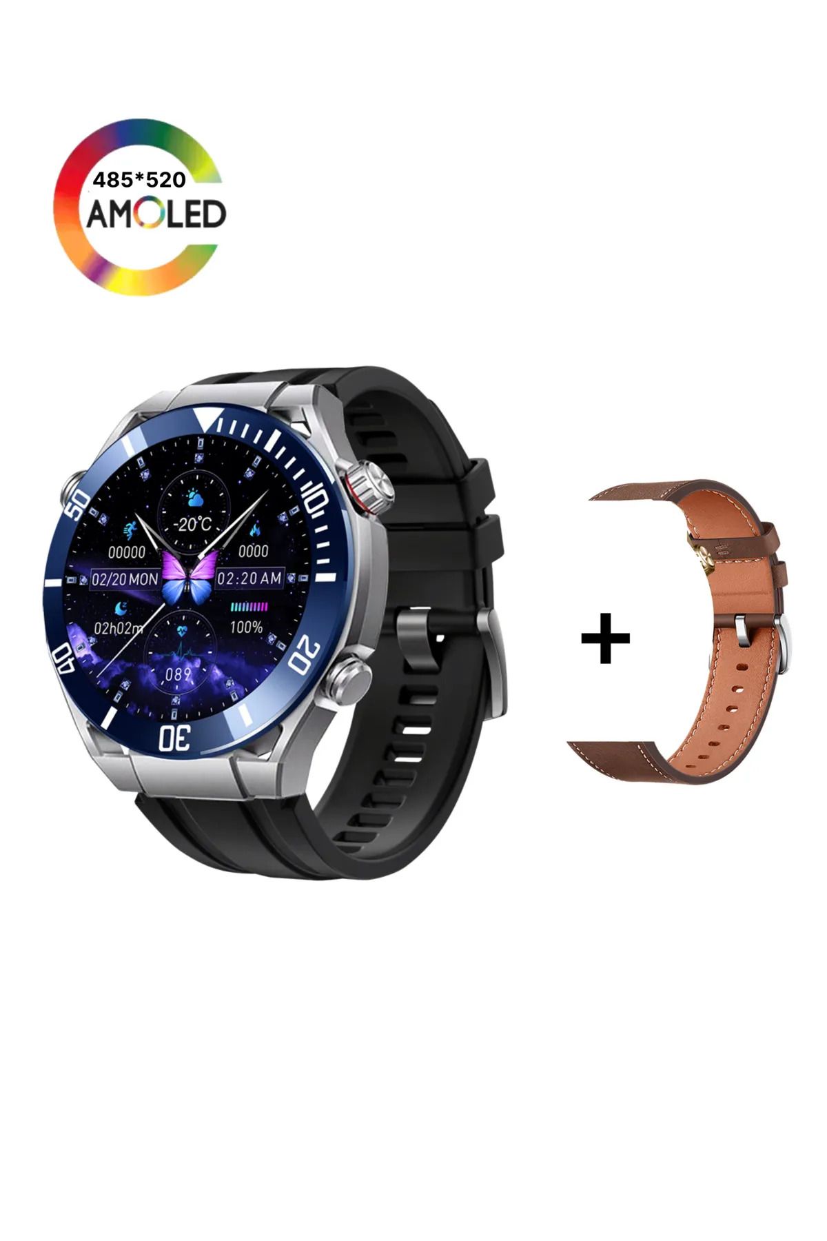 TekizTeknoloji Watch HK Hero 5 Ultimate AMOLED Uyumlu Akıllı Saat Tüm Telefonlara Uyumlu Smartwatch