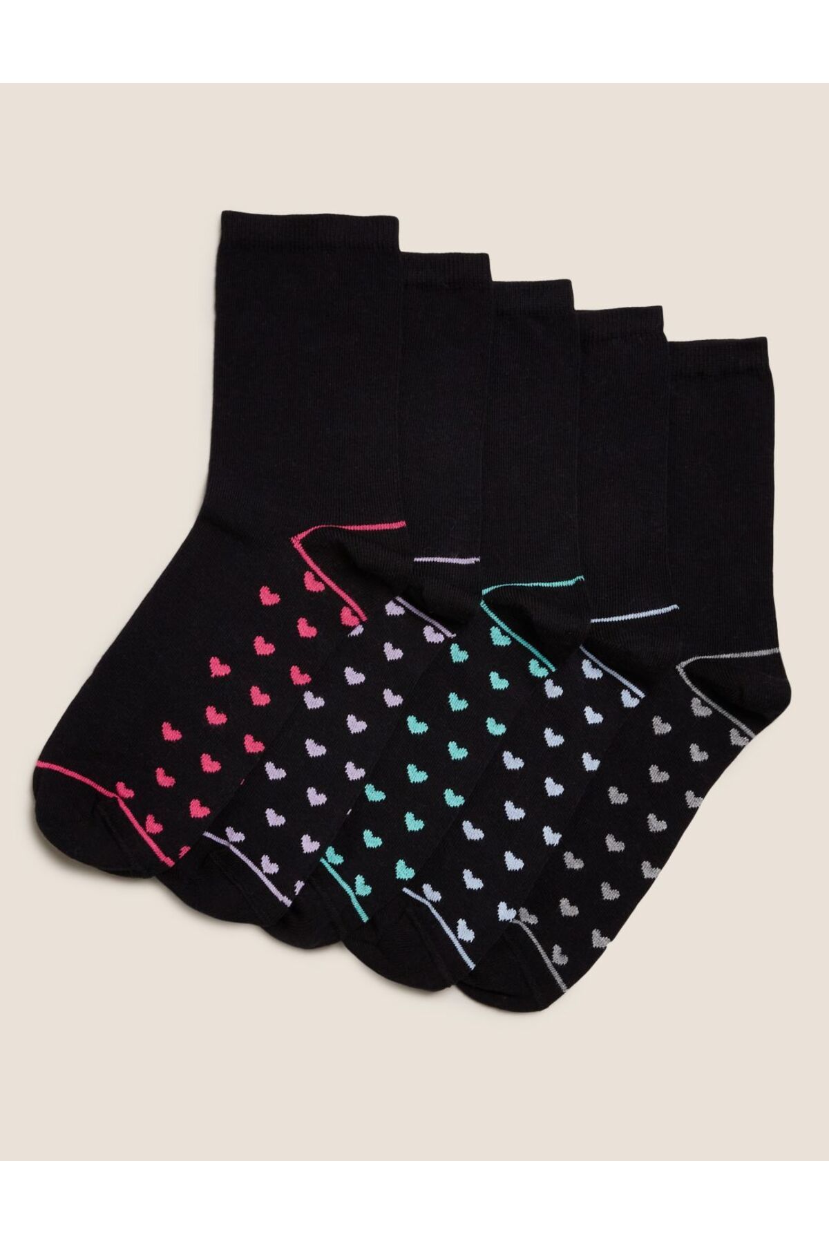 Marks & Spencer 5'li Grafik Desenli Çorap Seti